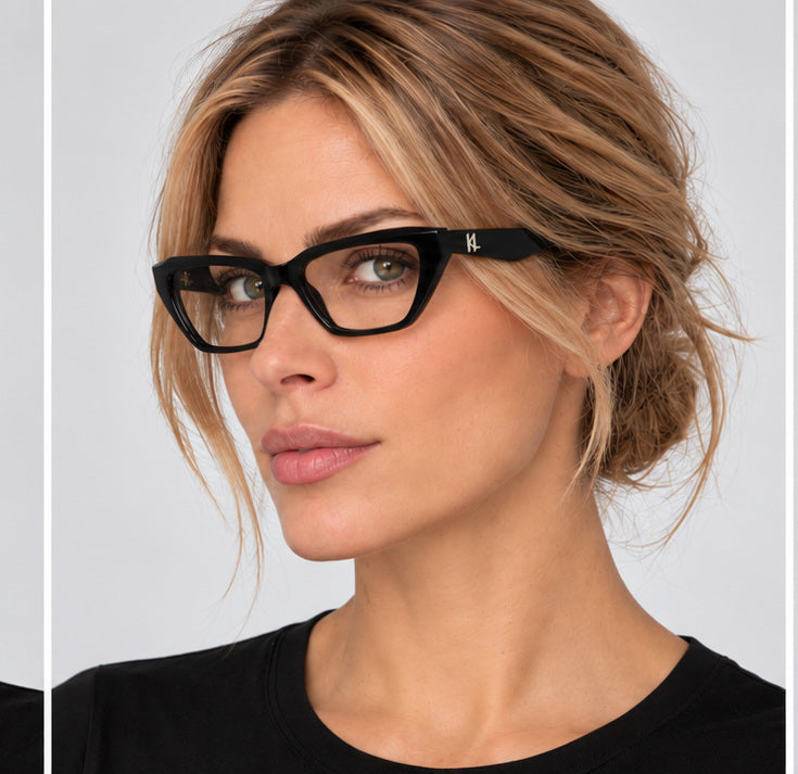 משקפי ראייה Karl Lagerfeld דגם KL6175-001-53 לנשים 53 מ״מ בצבע שחור