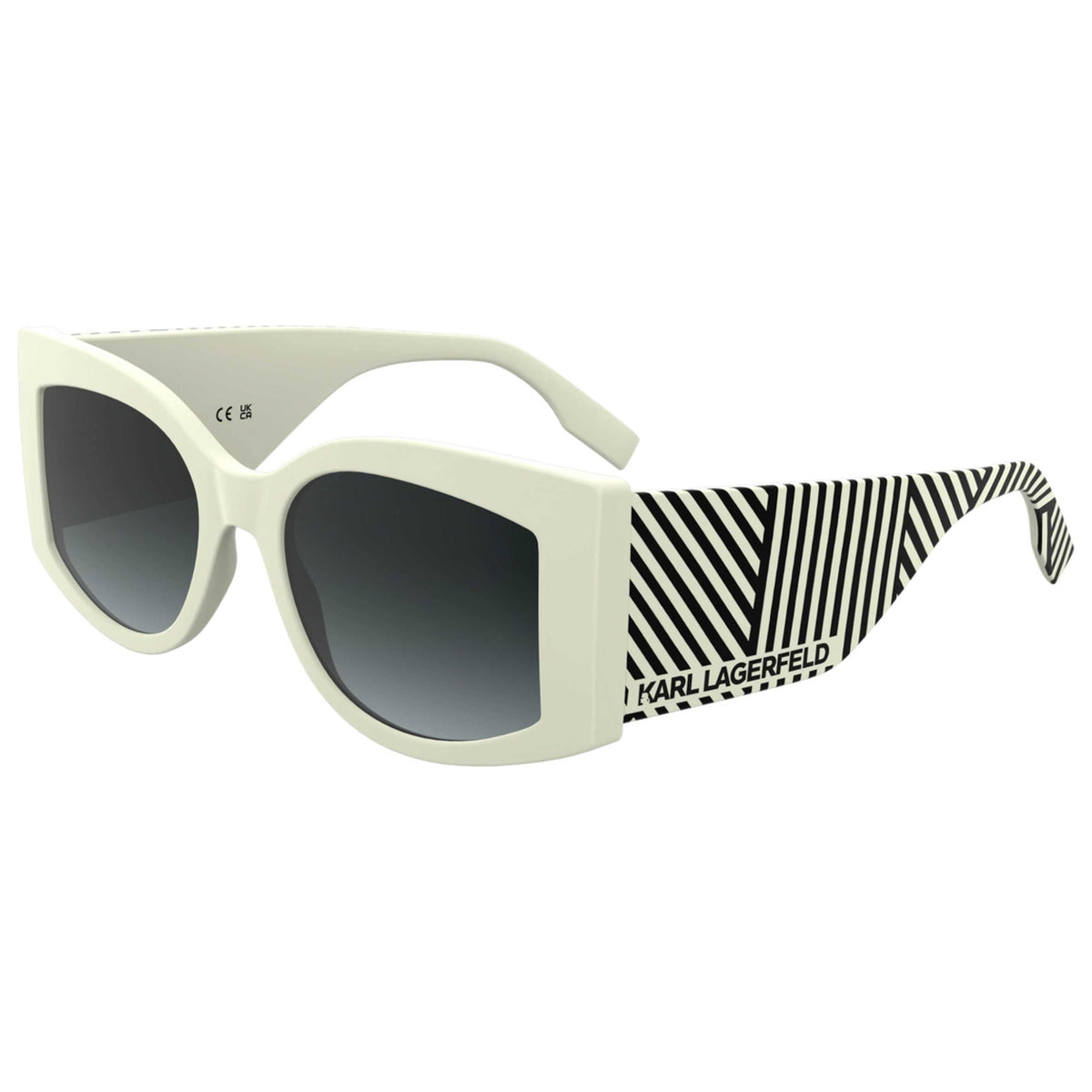 משקפי שמש Karl Lagerfeld דגם KL6183S-105-53 לנשים 53 מ״מ בצבע לבן