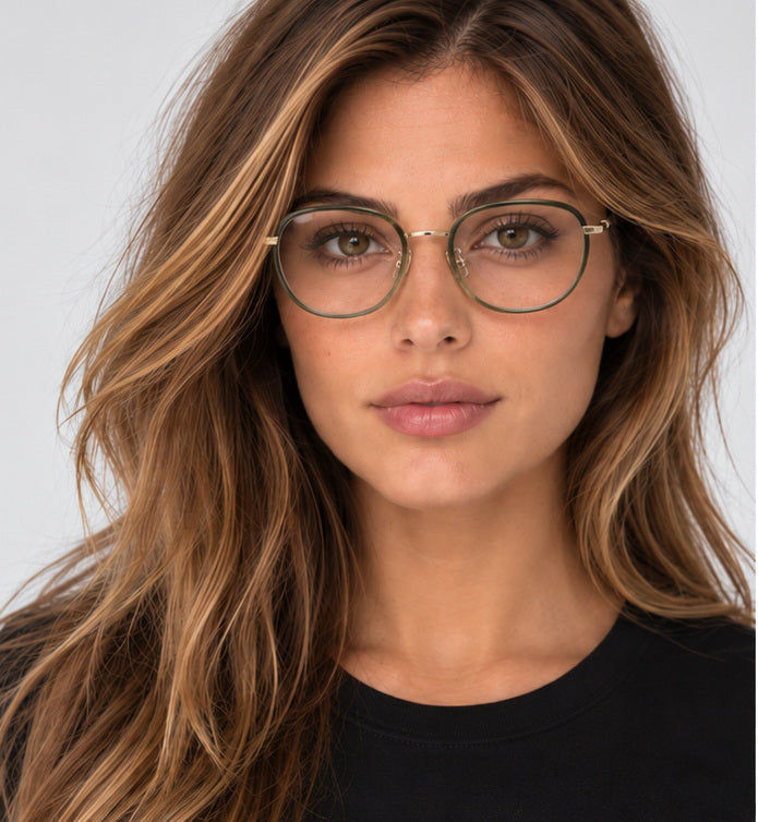 משקפי ראייה Longchamp דגם LO2168-711-51 לנשים 51 מ״מ בצבע Gold Green Gradient