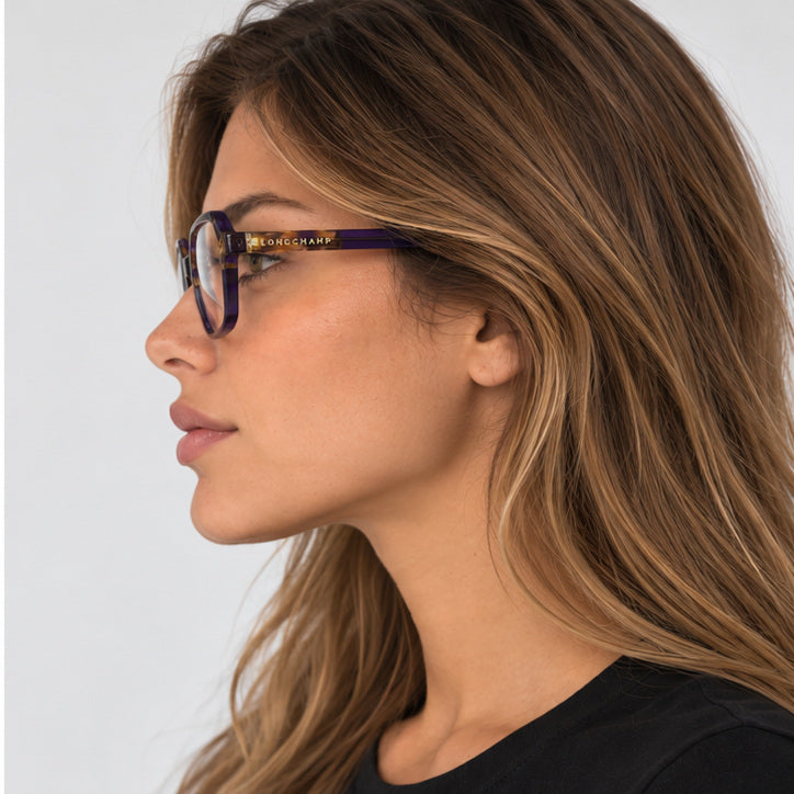 משקפי ראייה Longchamp דגם LO2740-505-53 לנשים 53 מ״מ בצבע Purple Havana