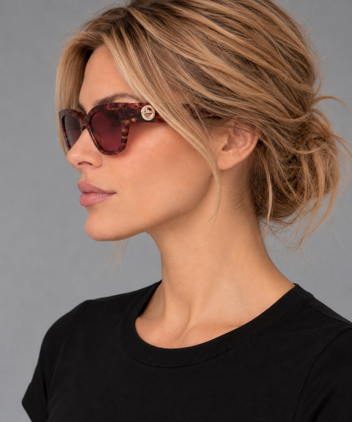 Longchamp Women's 55mm Textured Red Sunglasses LO741S-606-55