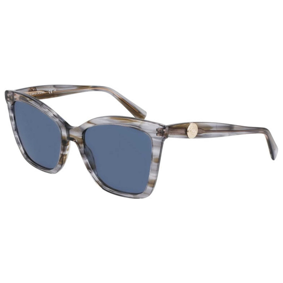 משקפי שמש Longchamp דגם LO742S-036-54 לנשים 54 מ״מ בצבע Striped Brown Grey