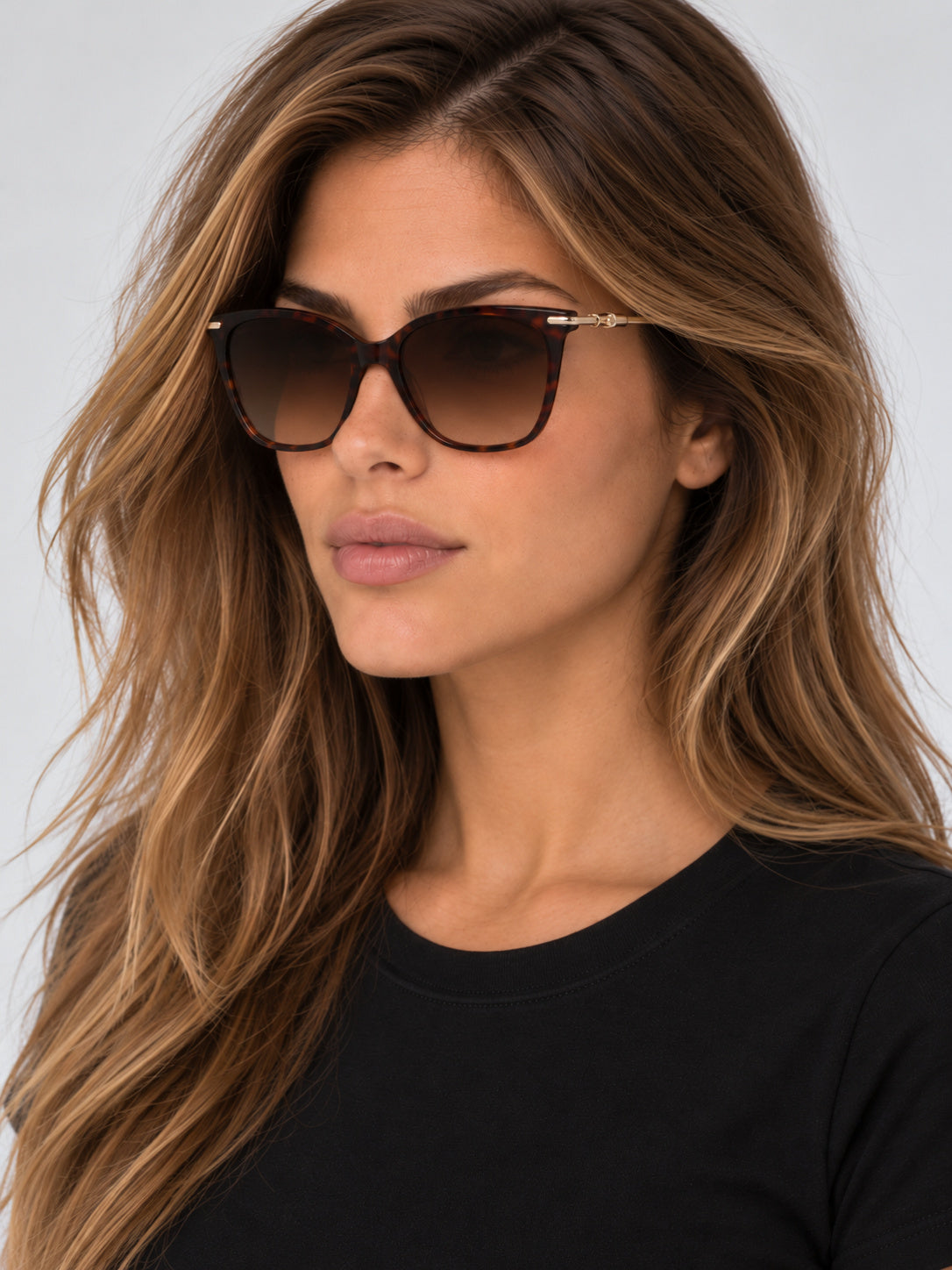 משקפי שמש Longchamp דגם LO757SN-242-55 לנשים 55 מ״מ בצבע Dark Havana