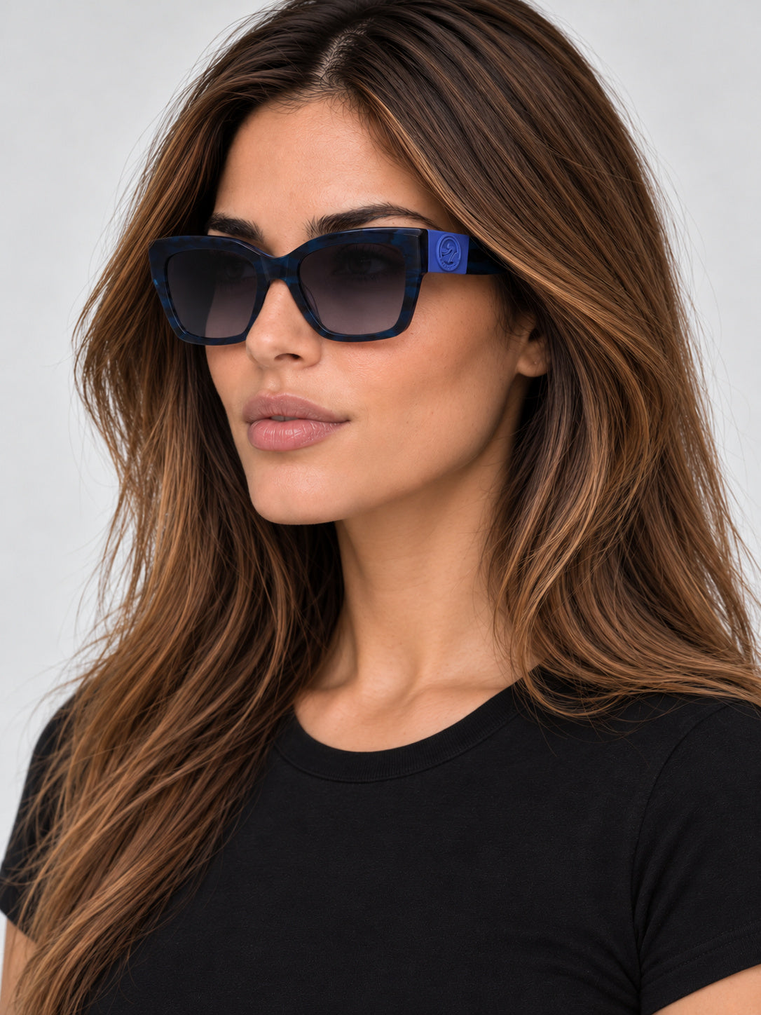 משקפי שמש Longchamp דגם LO762S-407-52 לנשים 52 מ״מ בצבע Striped Blue