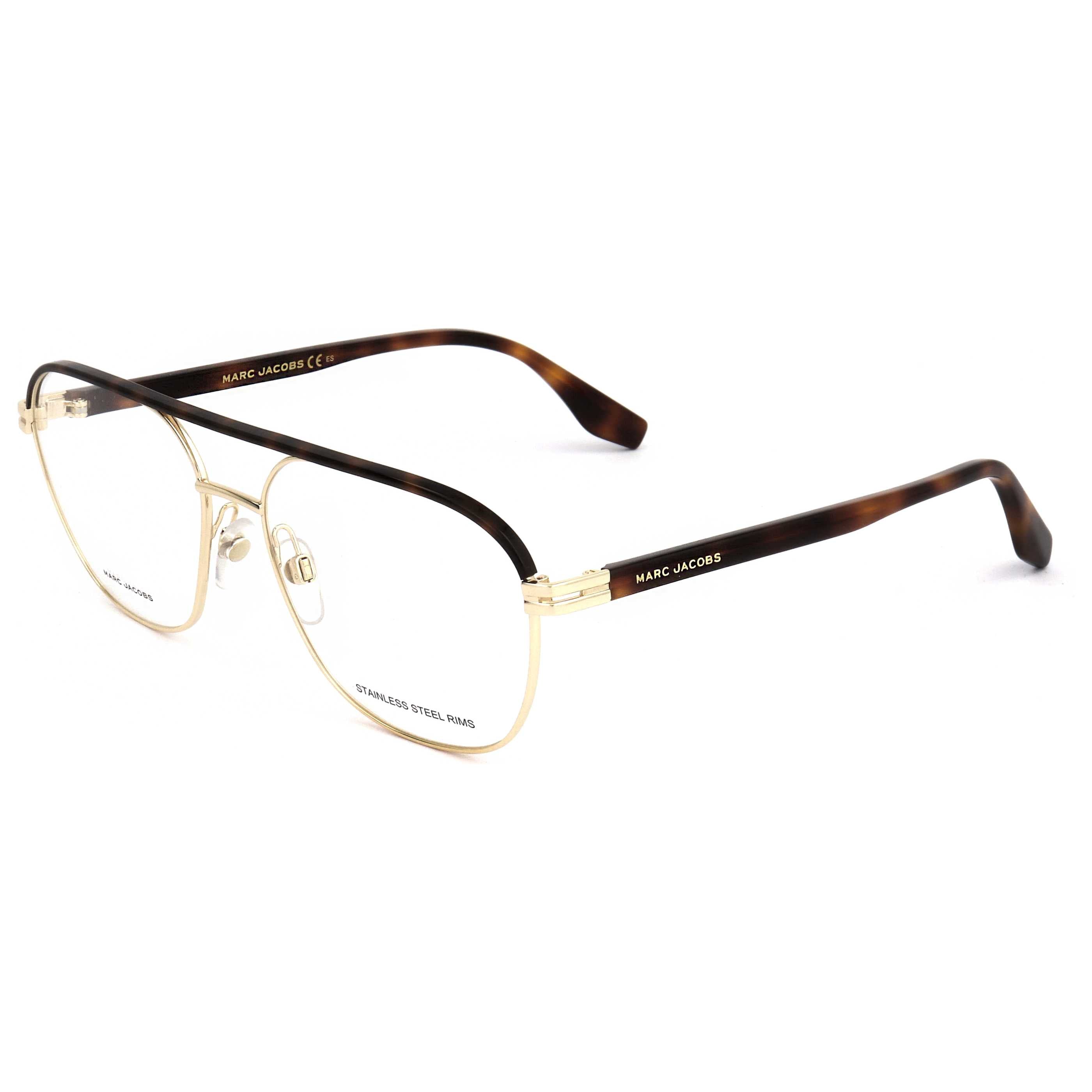 משקפי ראייה Marc Jacobs דגם Marc571 לגברים 57 מ״מ בצבע זהב הוואנה