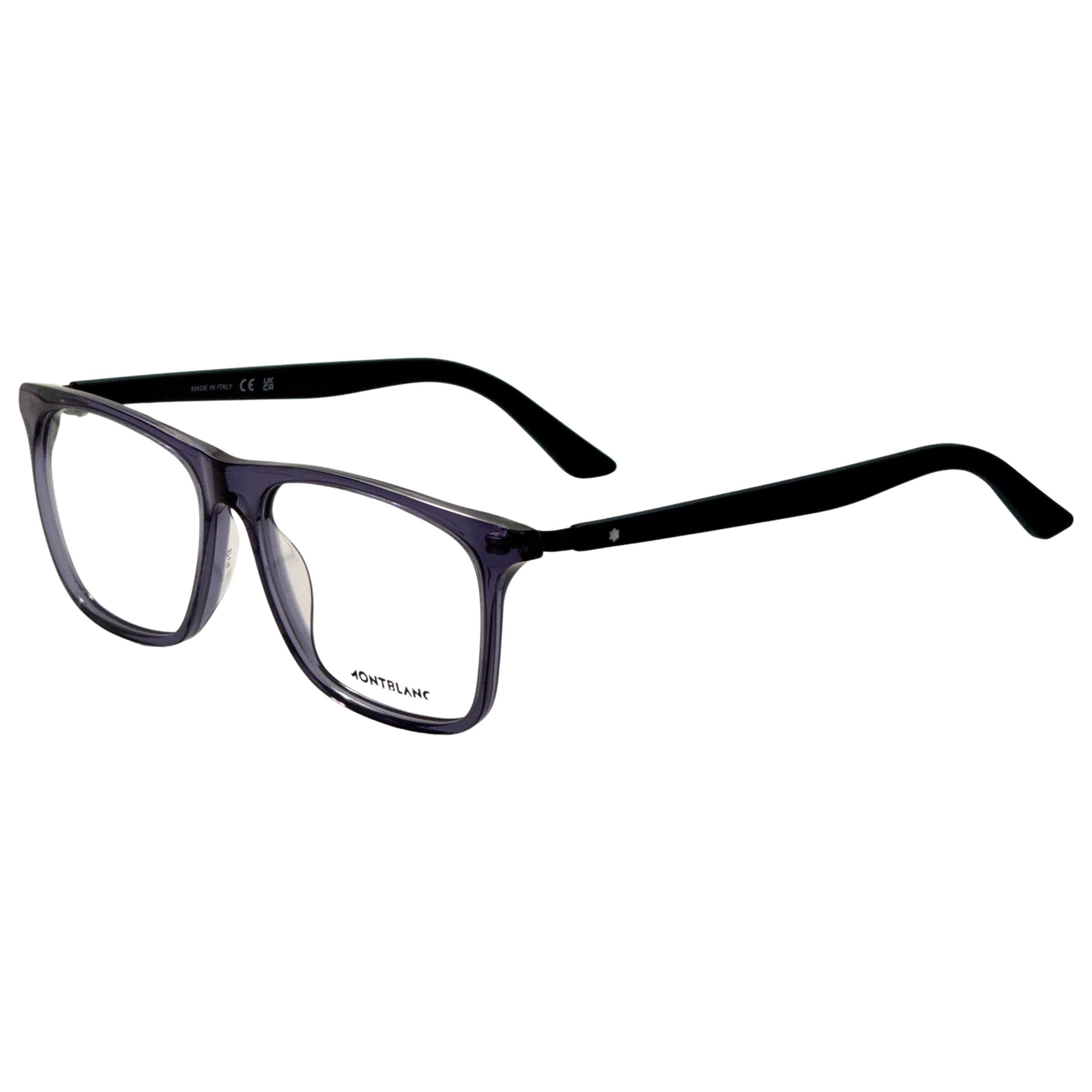 משקפי ראייה Montblanc דגם Mb0359O לגברים 57 מ״מ בצבע כחול