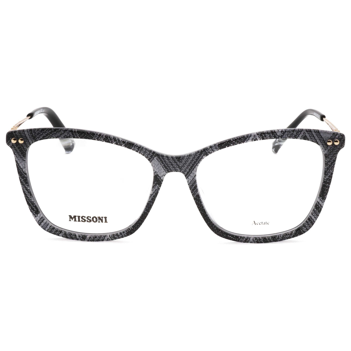 משקפי ראייה Missoni דגם Mis0108 לנשים 53 מ״מ בצבע לבן שחור Pattern