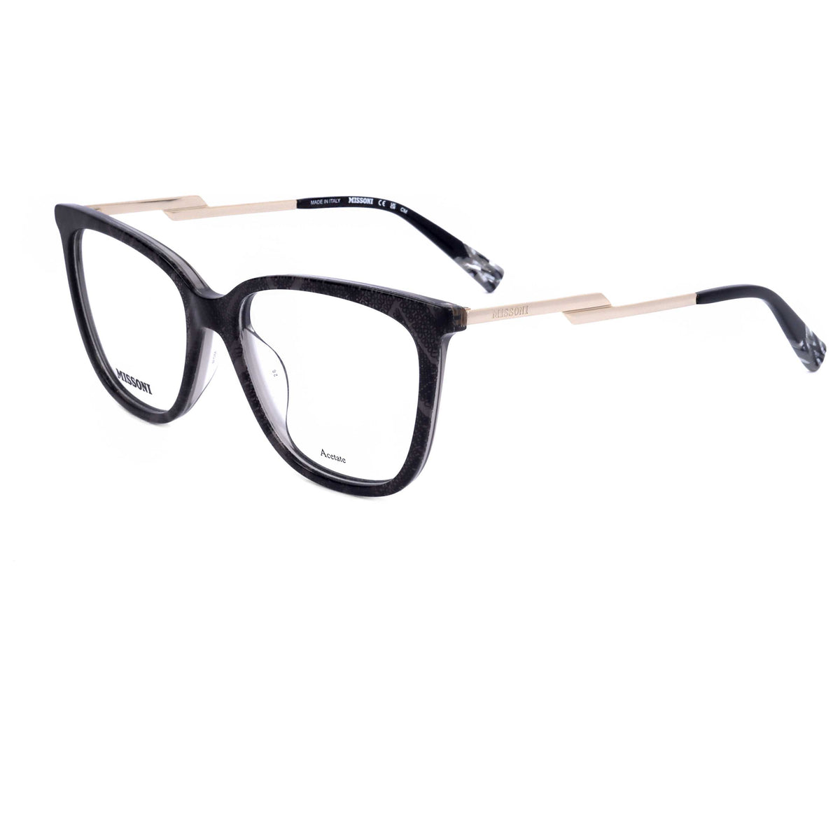 משקפי ראייה Missoni דגם Mis0125 לנשים 53 מ״מ בצבע לבן שחור Pattern
