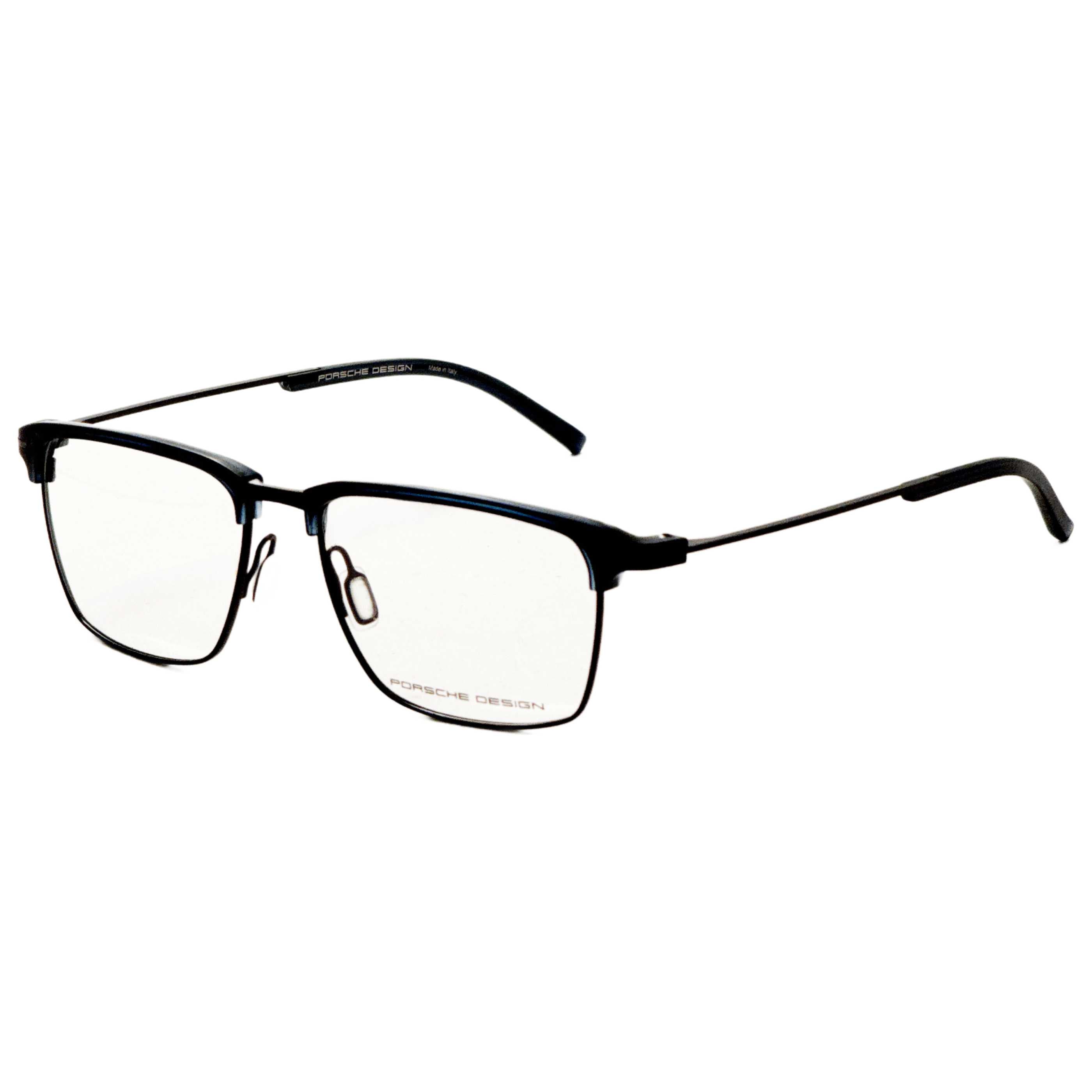 משקפי ראייה Porsche Design דגם P838055D לגברים 55 מ״מ בצבע גנמטאל כחול