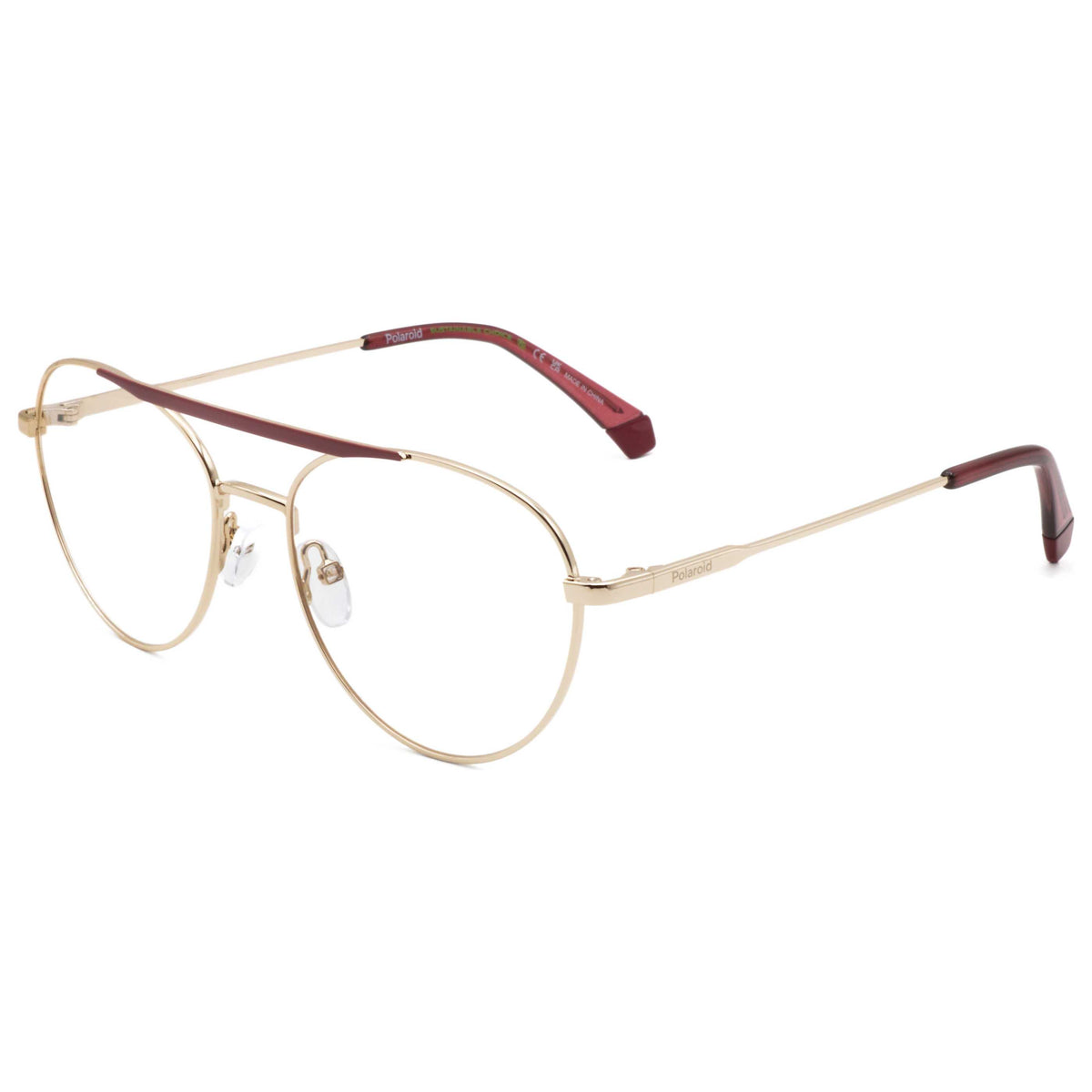 Polaroid Unisex 55 mm Gold Pink Eyeglasses PLDD513-EYR-55