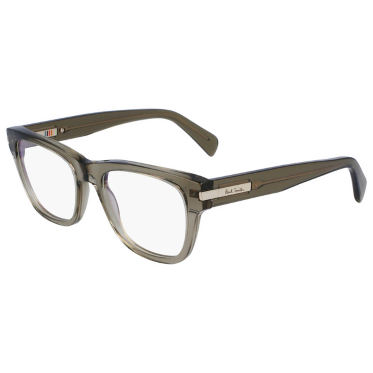 Paul Smith Men's Howitt 53mm Transparent Khaki Eyeglasses PS23602-317-53