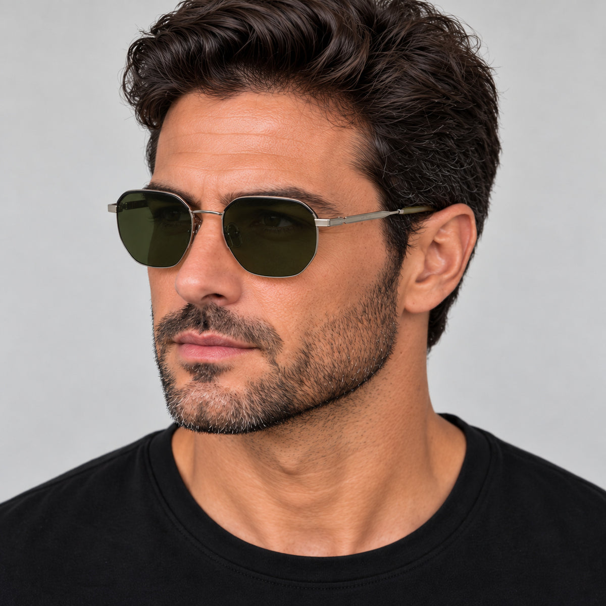 Paul Smith Men's Lovell 53mm Silver Khaki Sunglasses PS24110S-007-53