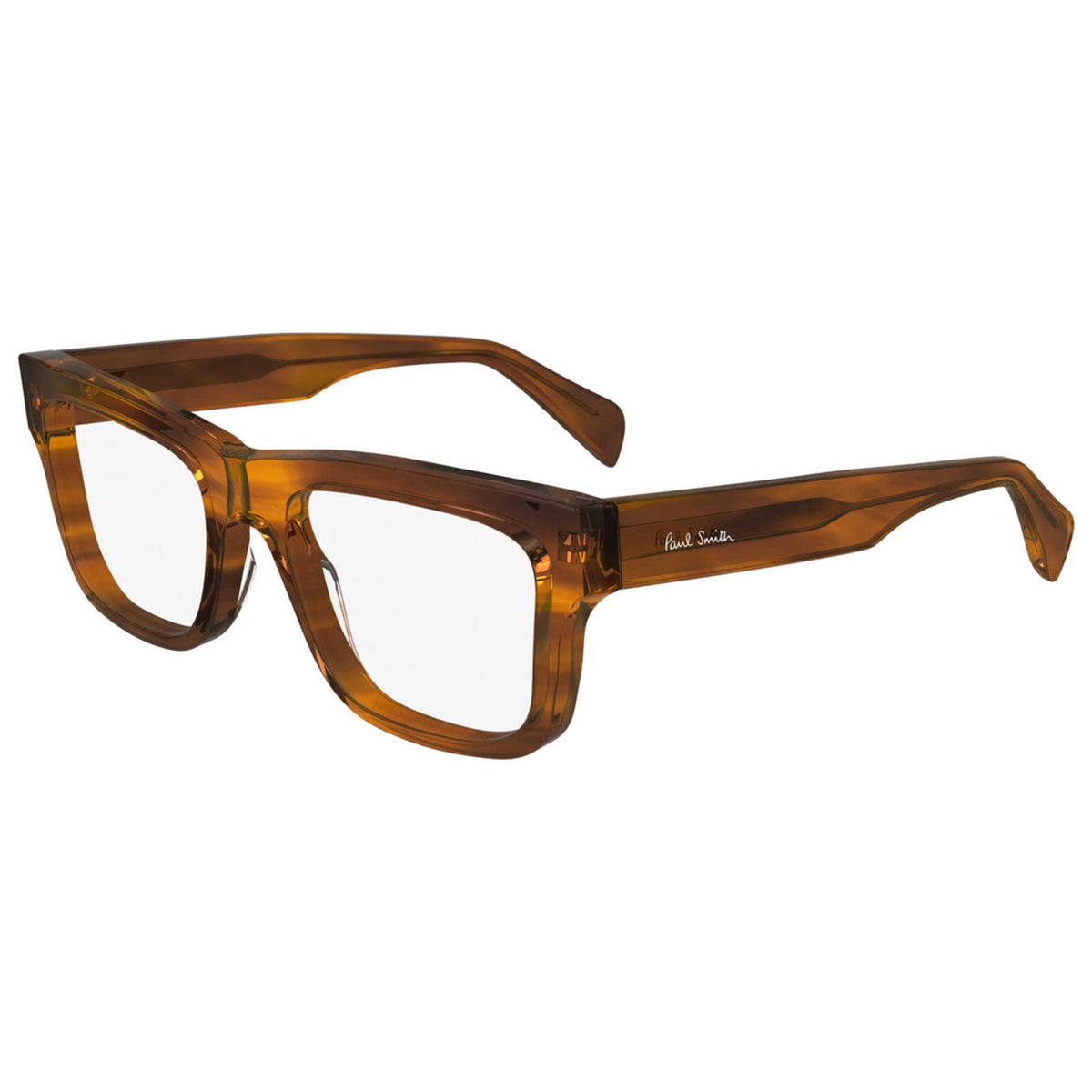 Paul Smith Unisex Kimpton 51mm Shiny Striped Brown Eyeglasses PS24607-210-51
