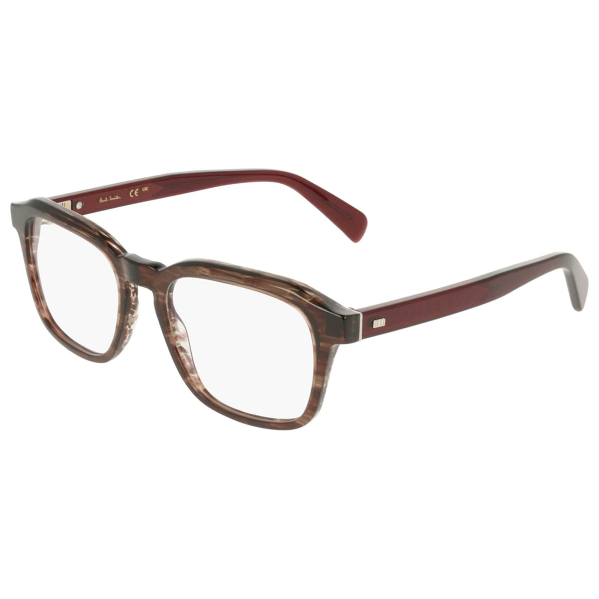 Paul Smith Men's Porchester 54mm Transparent Striped Brown Eyeglasses PS26604-210-54