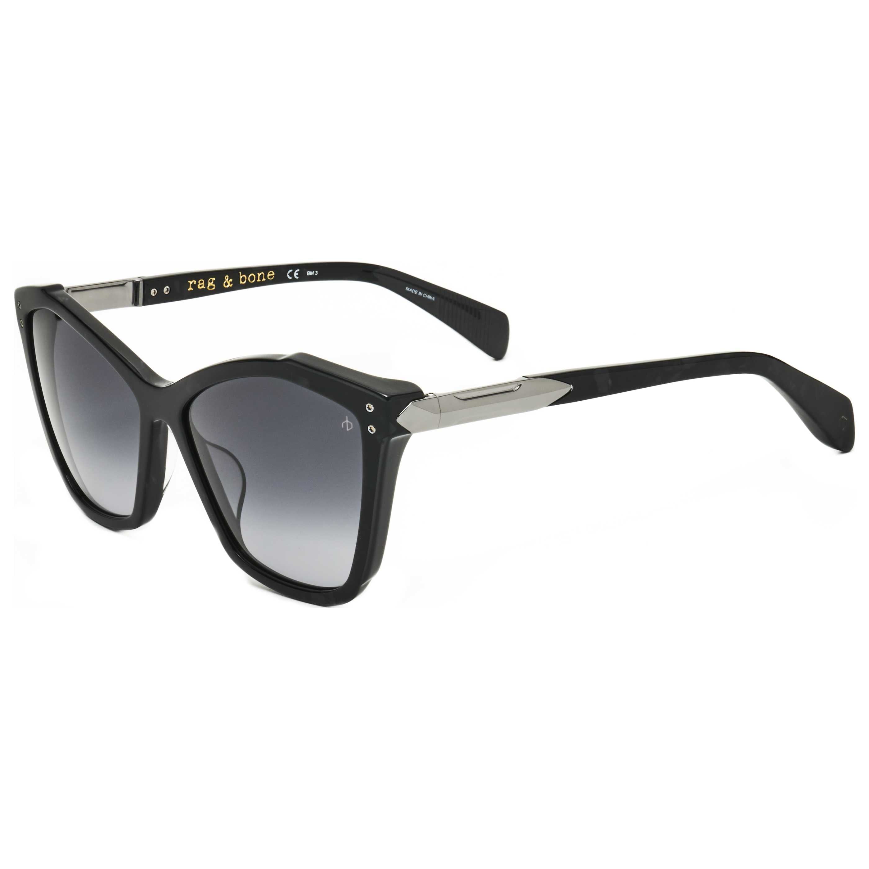 משקפי שמש Rag & Bone דגם Rnb1045 לנשים 57 מ״מ בצבע שחור Pearl