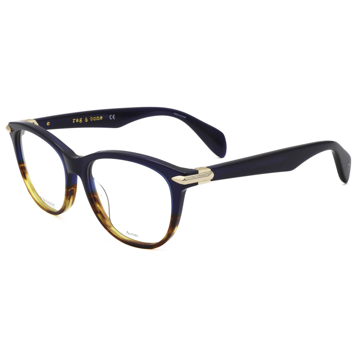 Rag & Bone Women's 51 mm Havana Blue Eyeglasses RNB3014-IPR-51