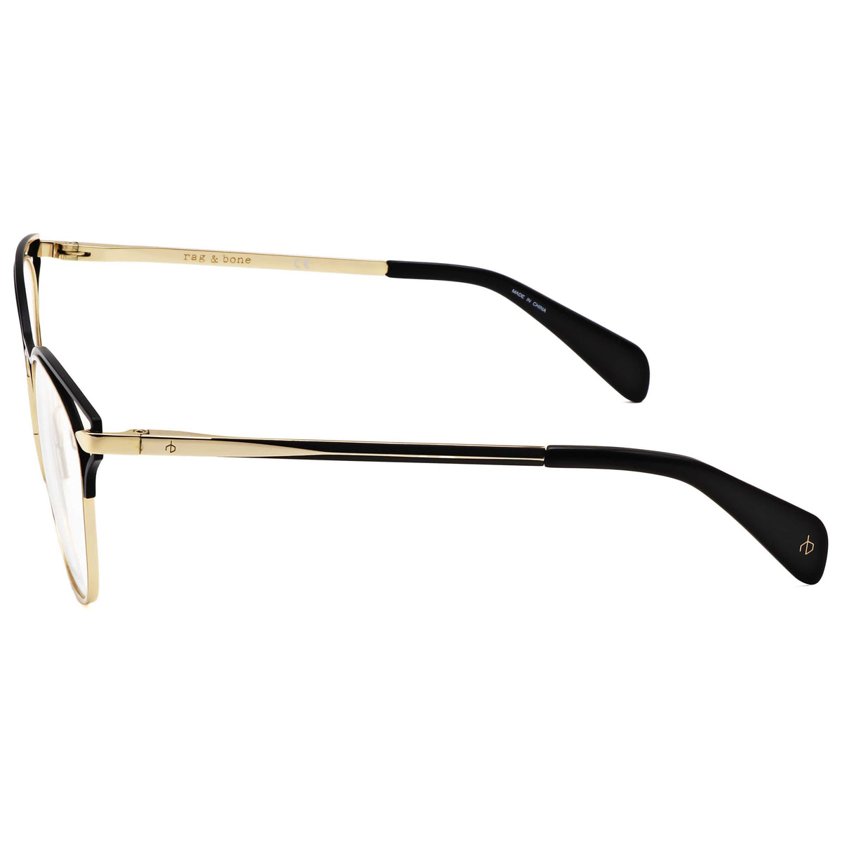 Rag & Bone Women's 51mm Gold Black Eyeglasses RNB3019-RHL-51
