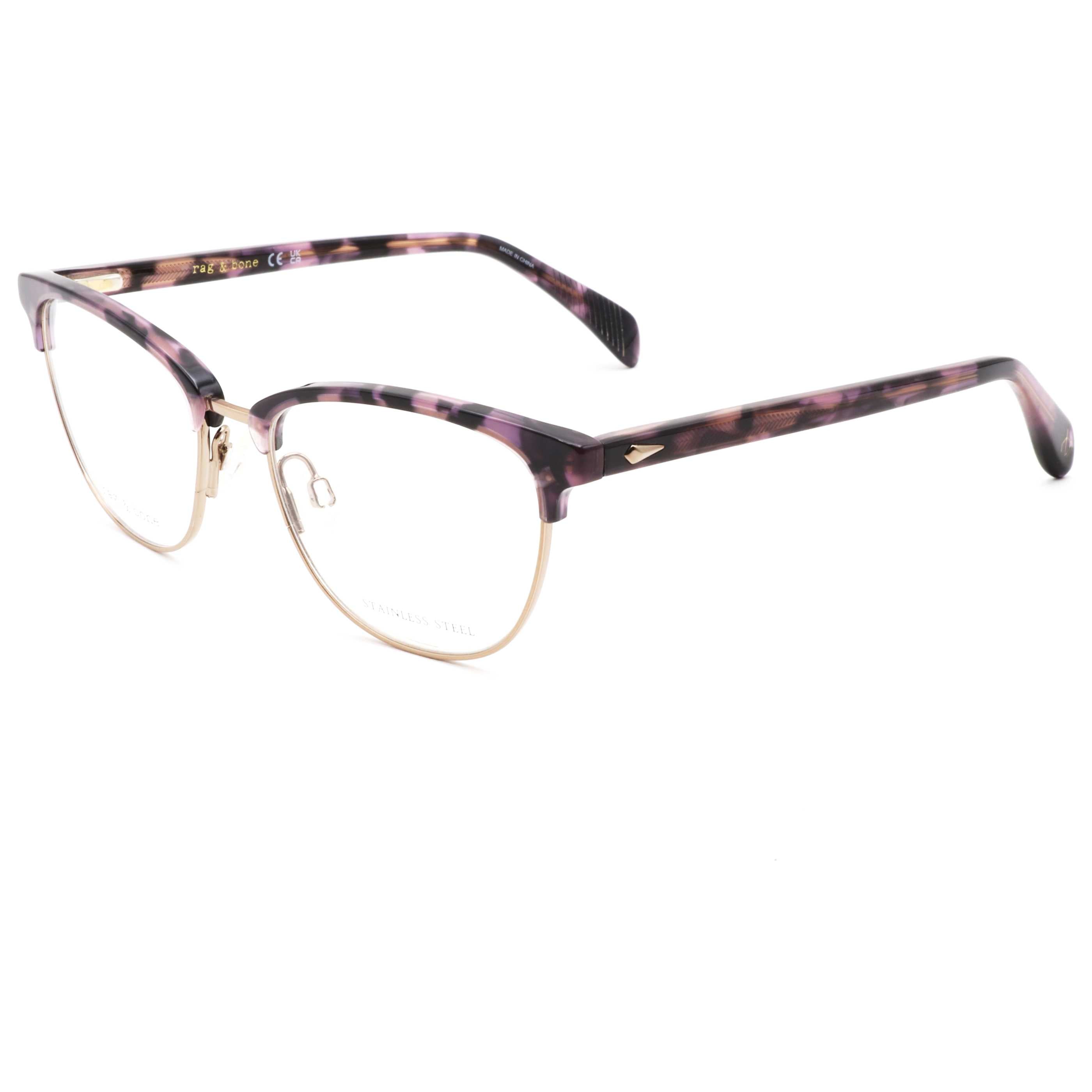 משקפי ראייה Rag & Bone דגם Rnb3060 לנשים 52 מ״מ בצבע Violet הוואנה
