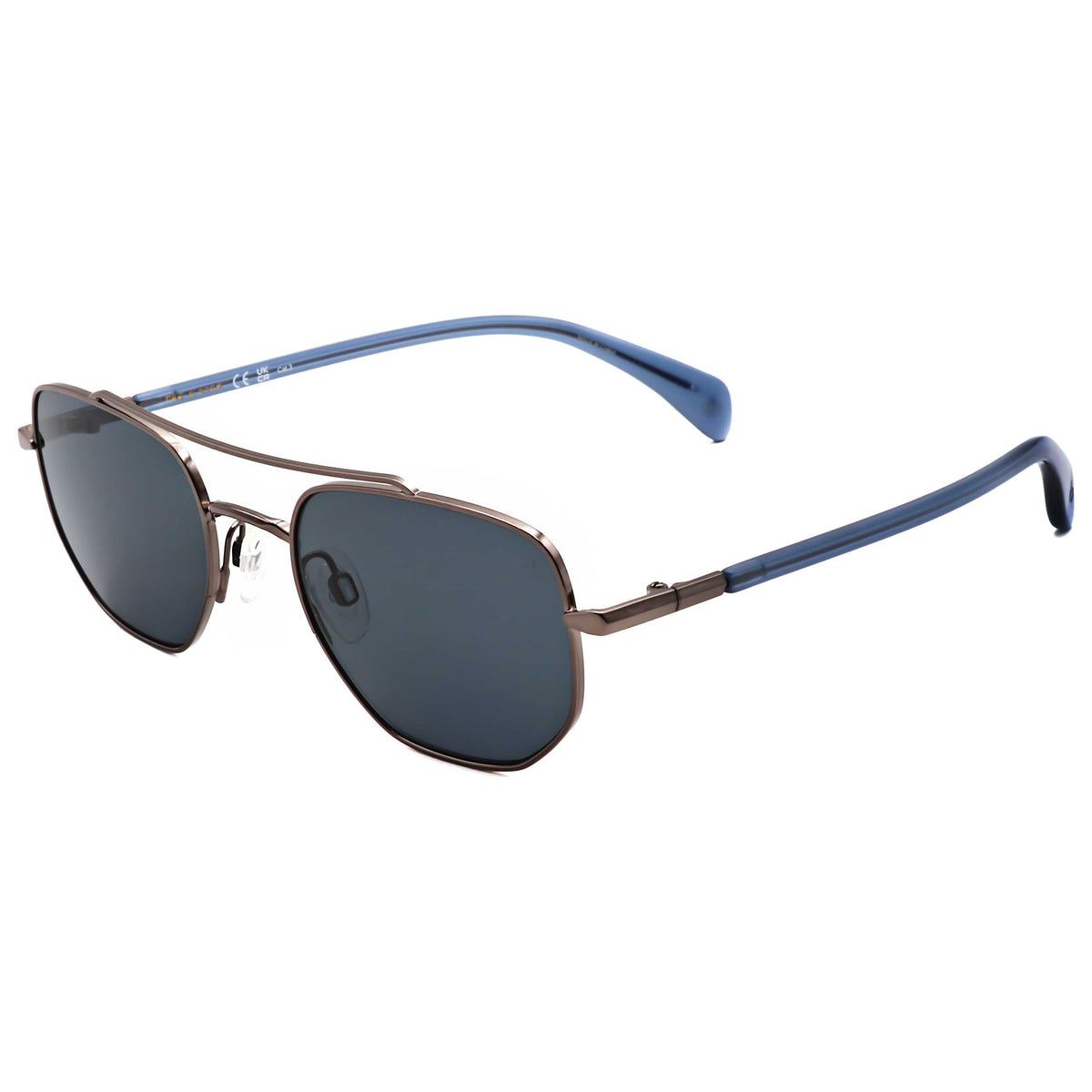 Rag & Bone Men's 51 mm Dark Ruthenium Blue Sunglasses RNB5059-G-S-5UV-51