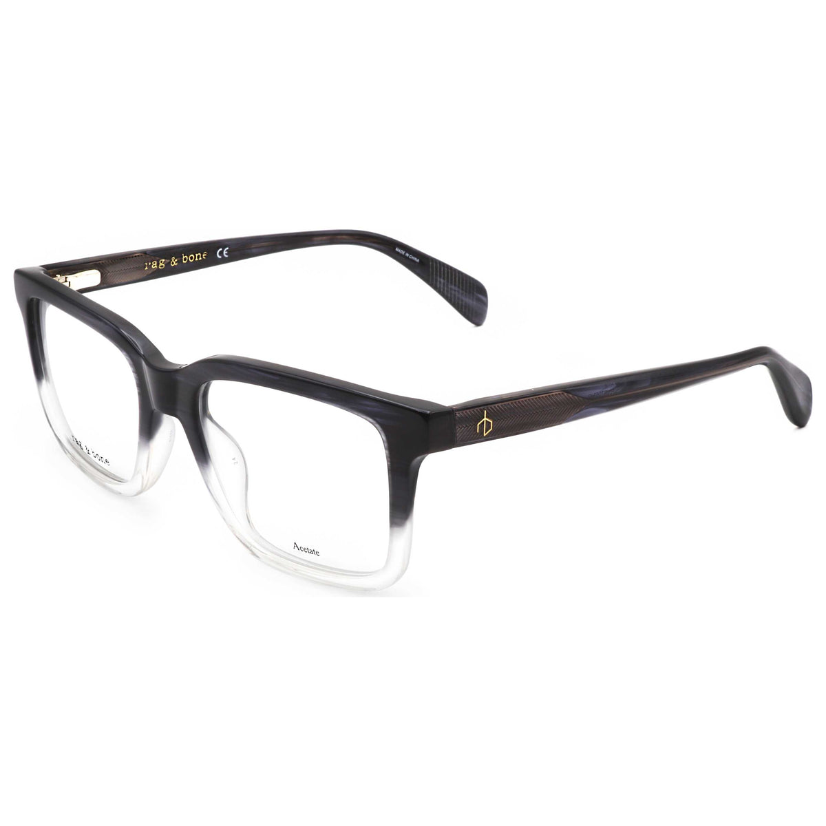 Rag & Bone Men's 53mm Grey Horn Eyeglasses RNB7053-G-2W8-53