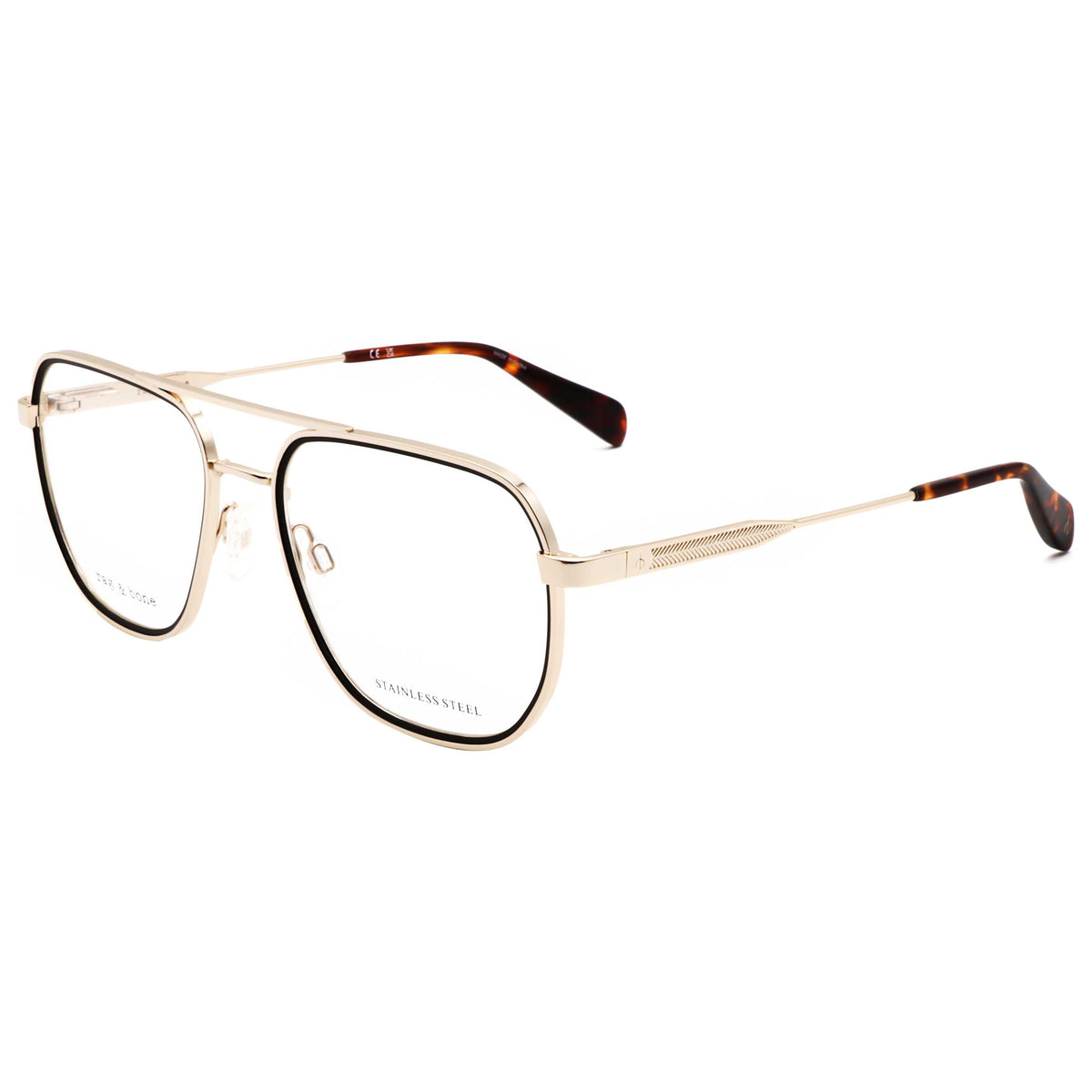 משקפי ראייה Rag & Bone דגם RNB7062-G-RHL-54 לגברים 54 מ״מ בצבע זהב ושחור