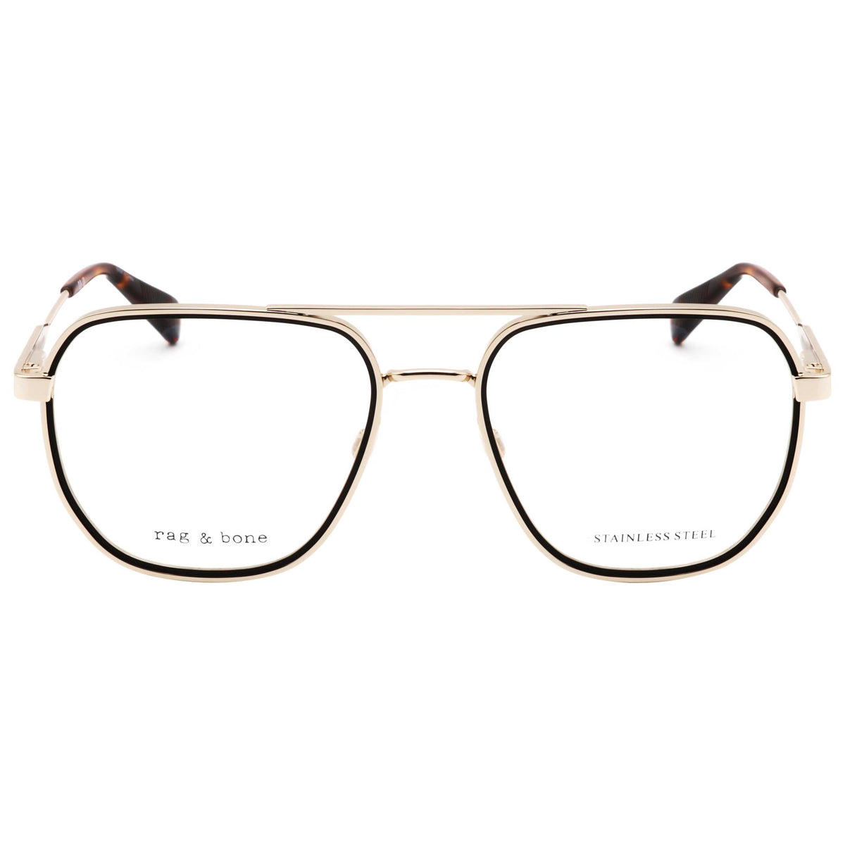 משקפי ראייה Rag & Bone דגם RNB7062-G-RHL-54 לגברים 54 מ״מ בצבע זהב ושחור