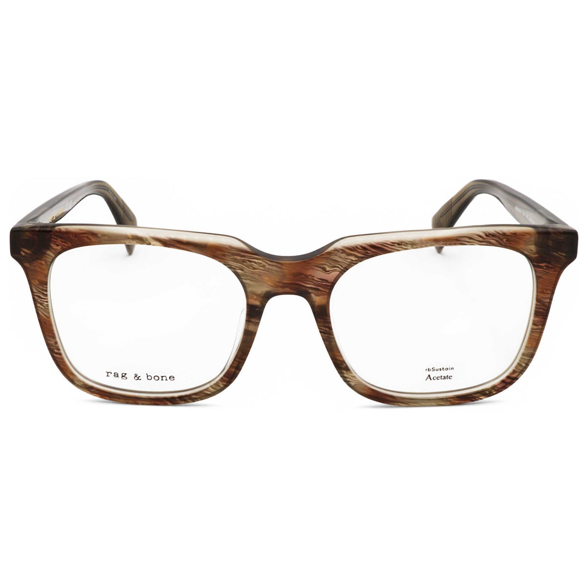 Rag & Bone Men's 55 mm Brown Horn Eyeglasses RNB7064-G-EX4-55