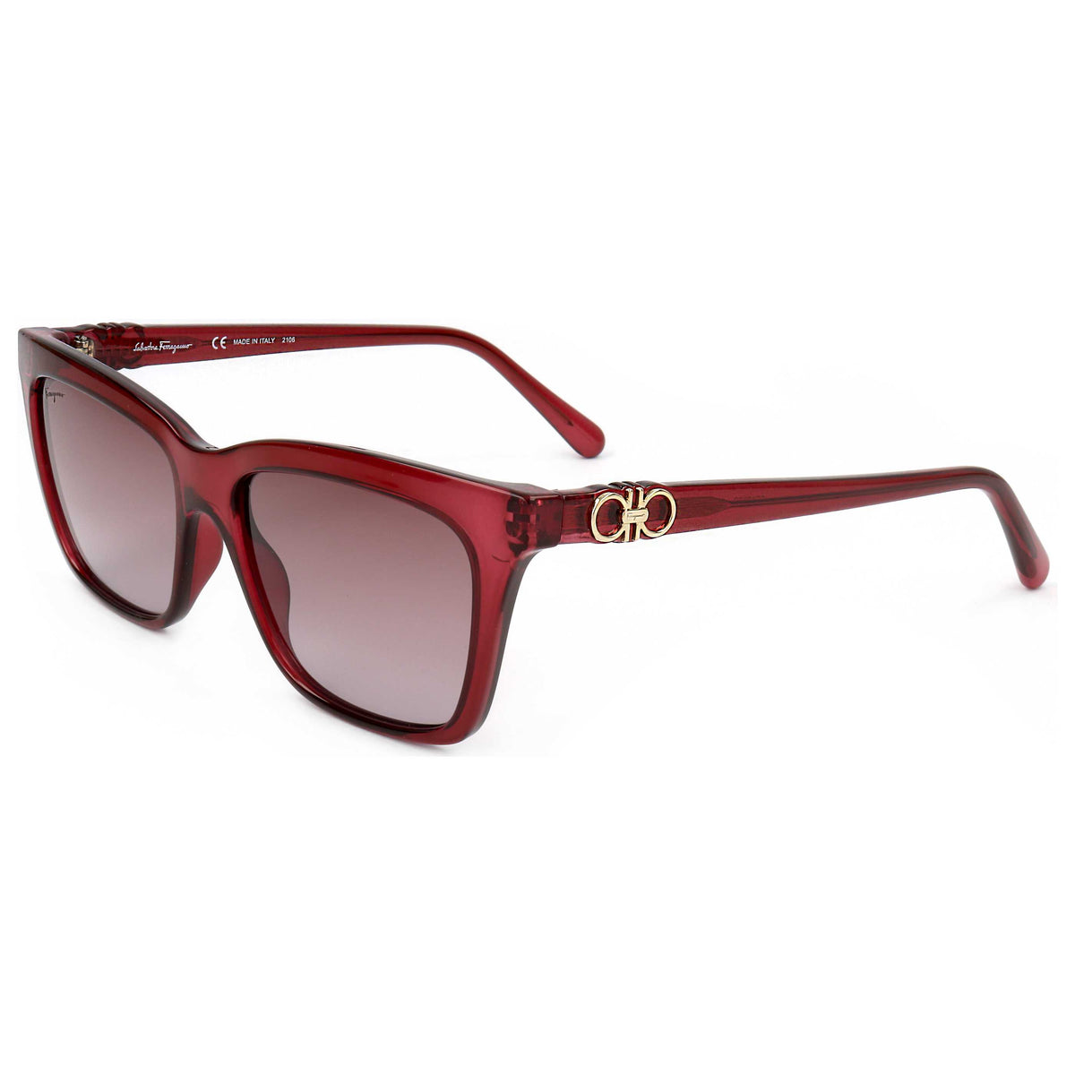 משקפי שמש Ferragamo דגם Sf1027S לנשים 55 מ״מ בצבע Crystal Wine