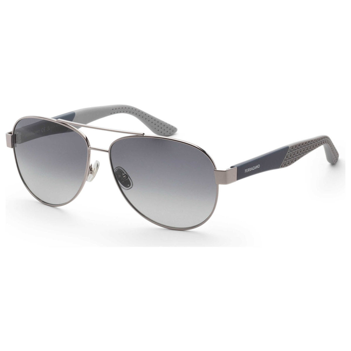 משקפי שמש Ferragamo דגם Sf275Sn לגברים 62 מ״מ בצבע מבריק Light Rutherium