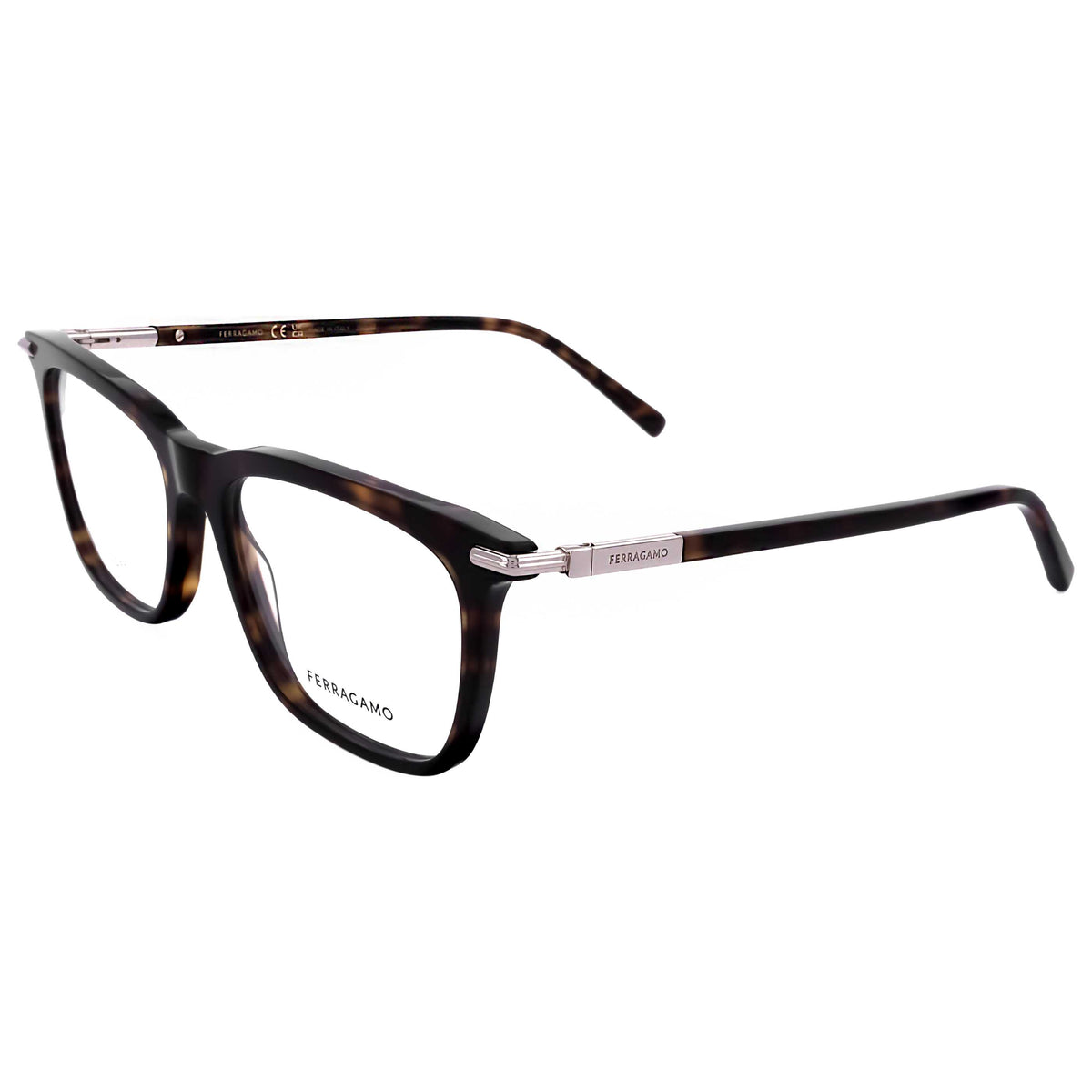 משקפי ראייה Ferragamo לגברים 56 מ״מ בצבע דוגמת שריון צב כהה