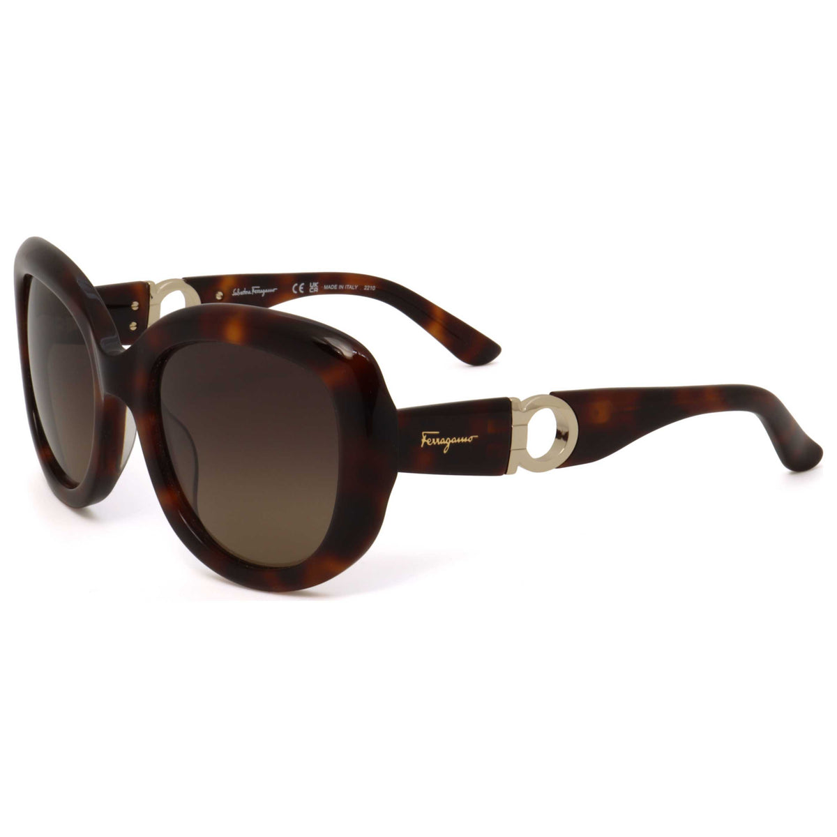 משקפי שמש Ferragamo דגם Fashion לנשים 53 מ״מ בצבע שריון צב