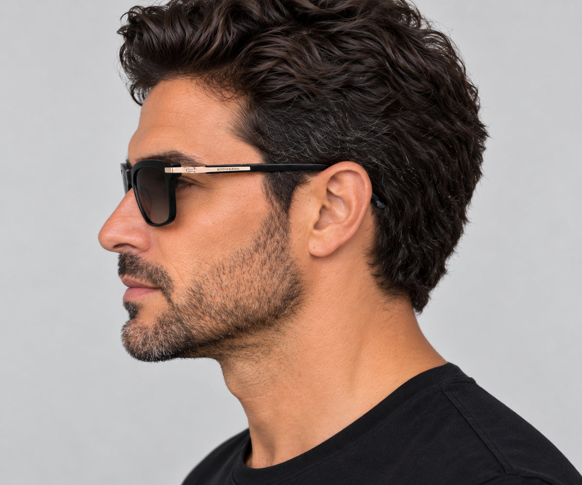 משקפי שמש Scotch & Soda לגברים 56 מ״מ בצבע שחור