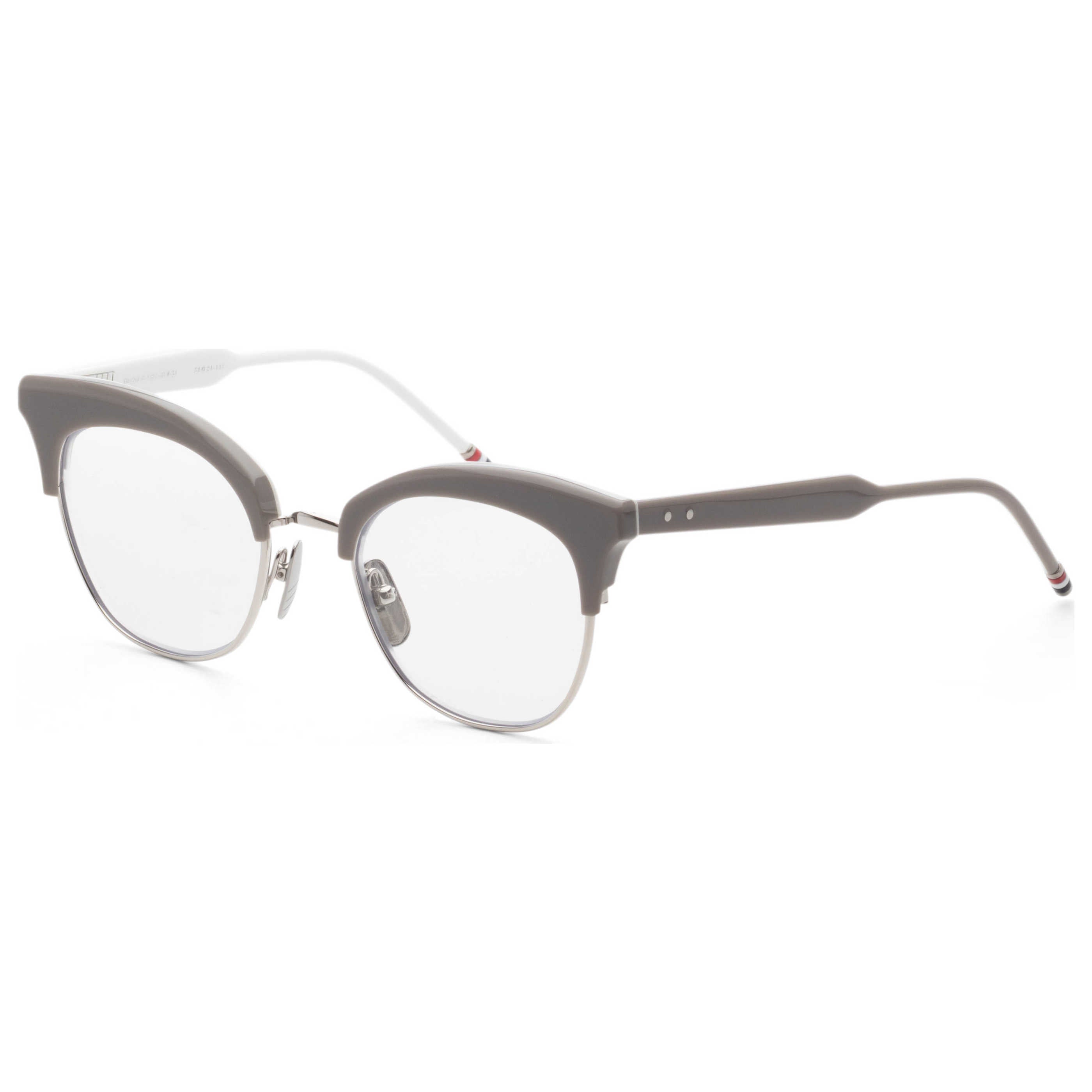 משקפי ראייה Thom Browne דגם Novelty לנשים 51 מ״מ בצבע אפור לבן Back כסוף