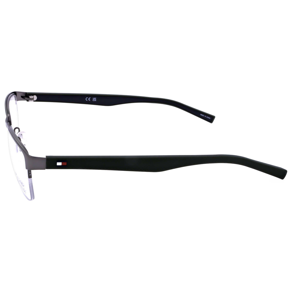 משקפי ראייה Tommy Hilfiger לגברים 53 מ״מ בצבע מט כהה Ruthenium