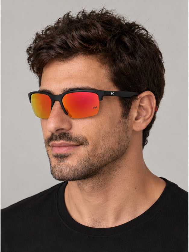 משקפי שמש Under Armour דגם Uaphenom לגברים 55 מ״מ בצבע שחור אדום