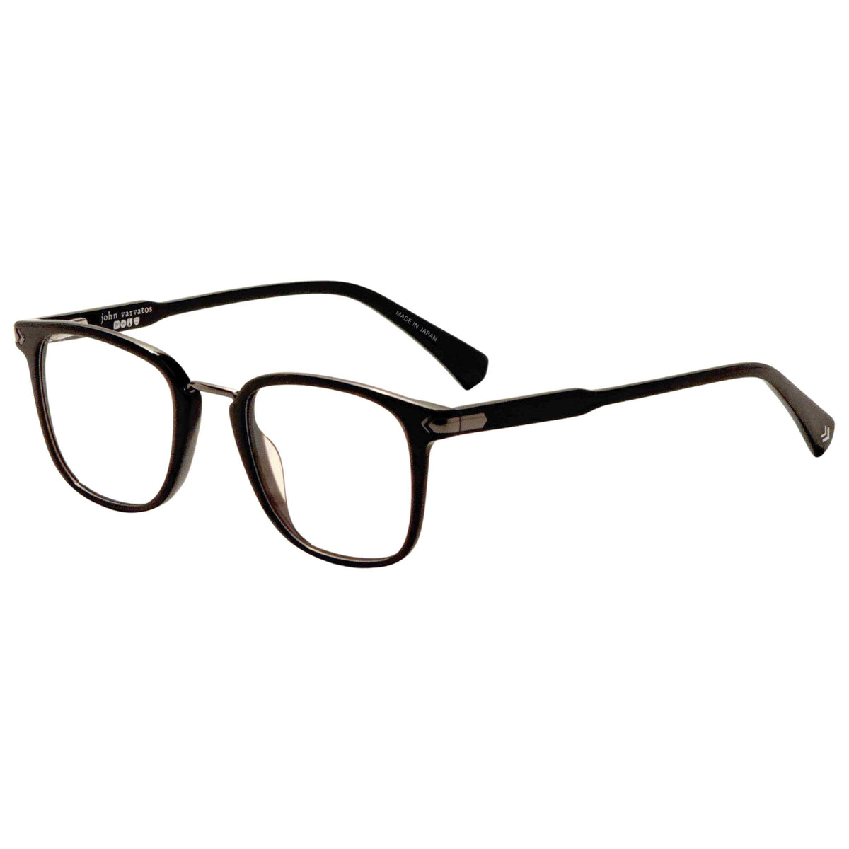 משקפי ראייה John Varvatos דגם Vjv423490Tbl לגברים 49 מ״מ בצבע Tranpsarent שחור