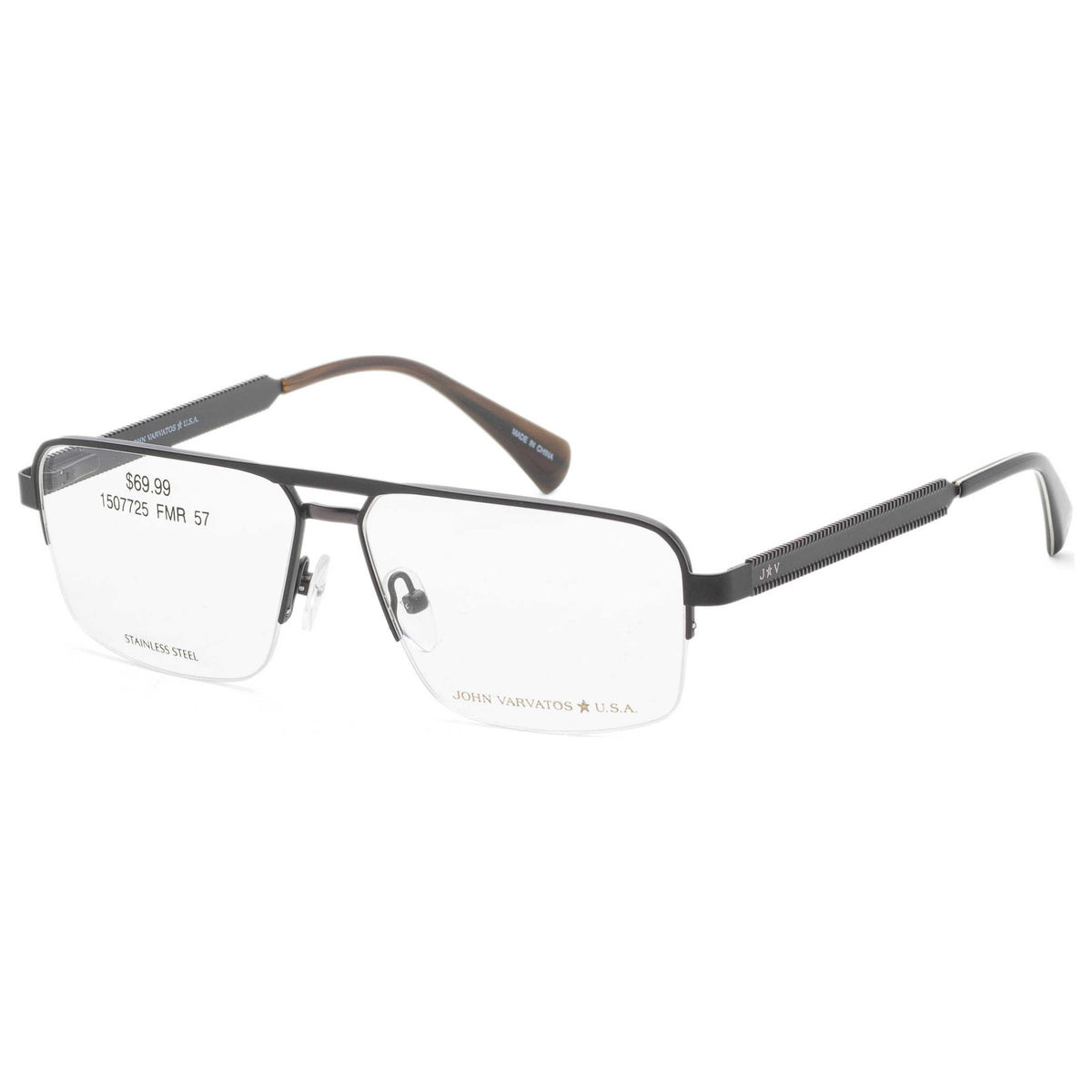 John Varvatos Men's 57mm Black Eyeglasses VJVC005570BLA