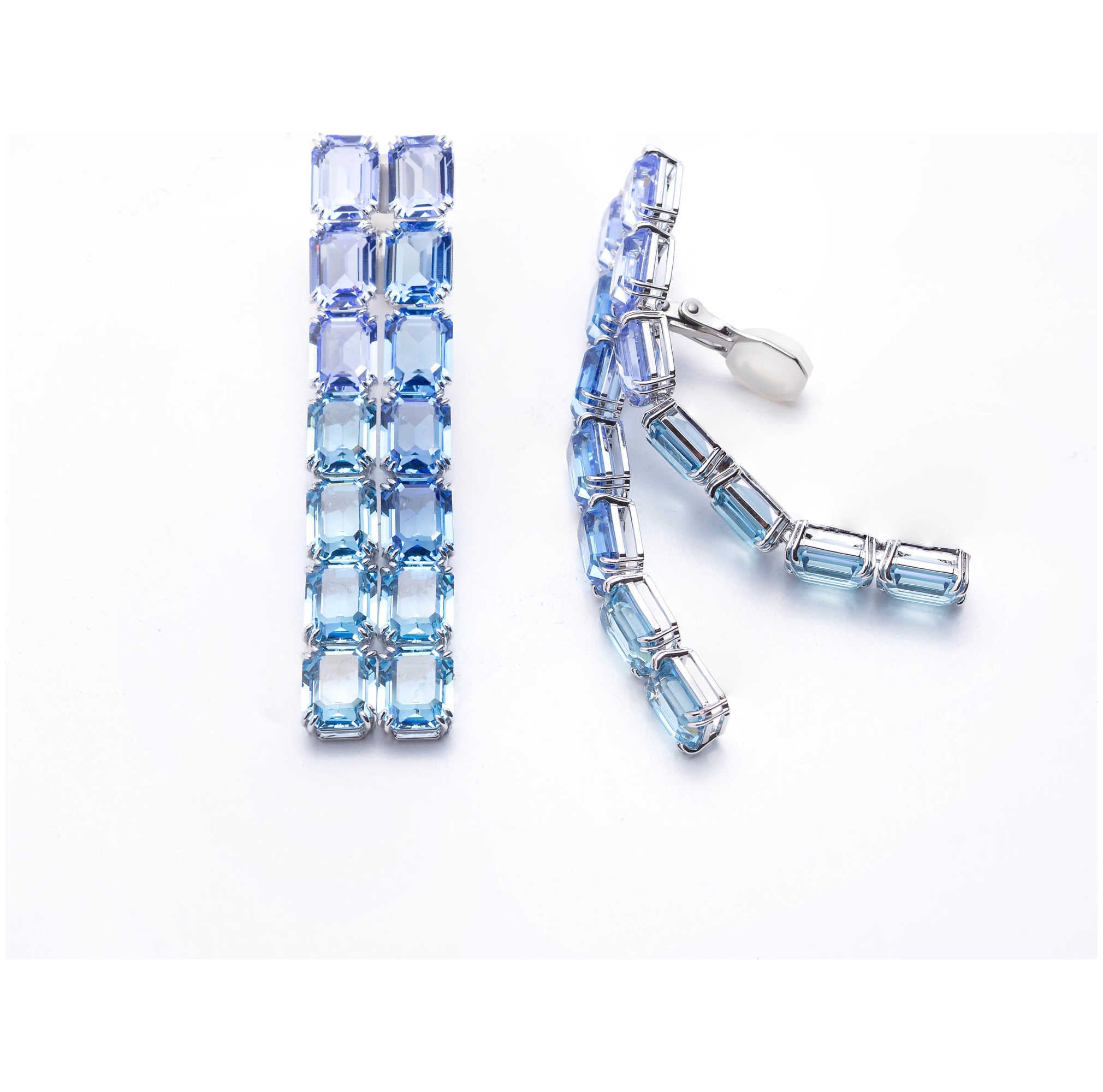 עגילים Millenia עם קריסטל כחול של Swarovski