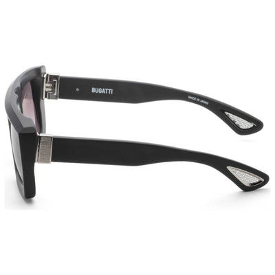 Bugatti Unisex 53mm Matte Black Sterling Silver Sunglasses 02-MBK