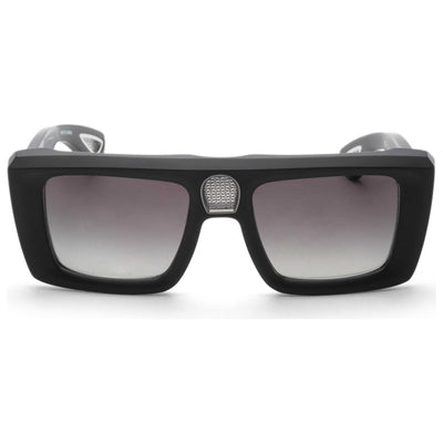 Bugatti Unisex 53mm Matte Black Sterling Silver Sunglasses 02-MBK