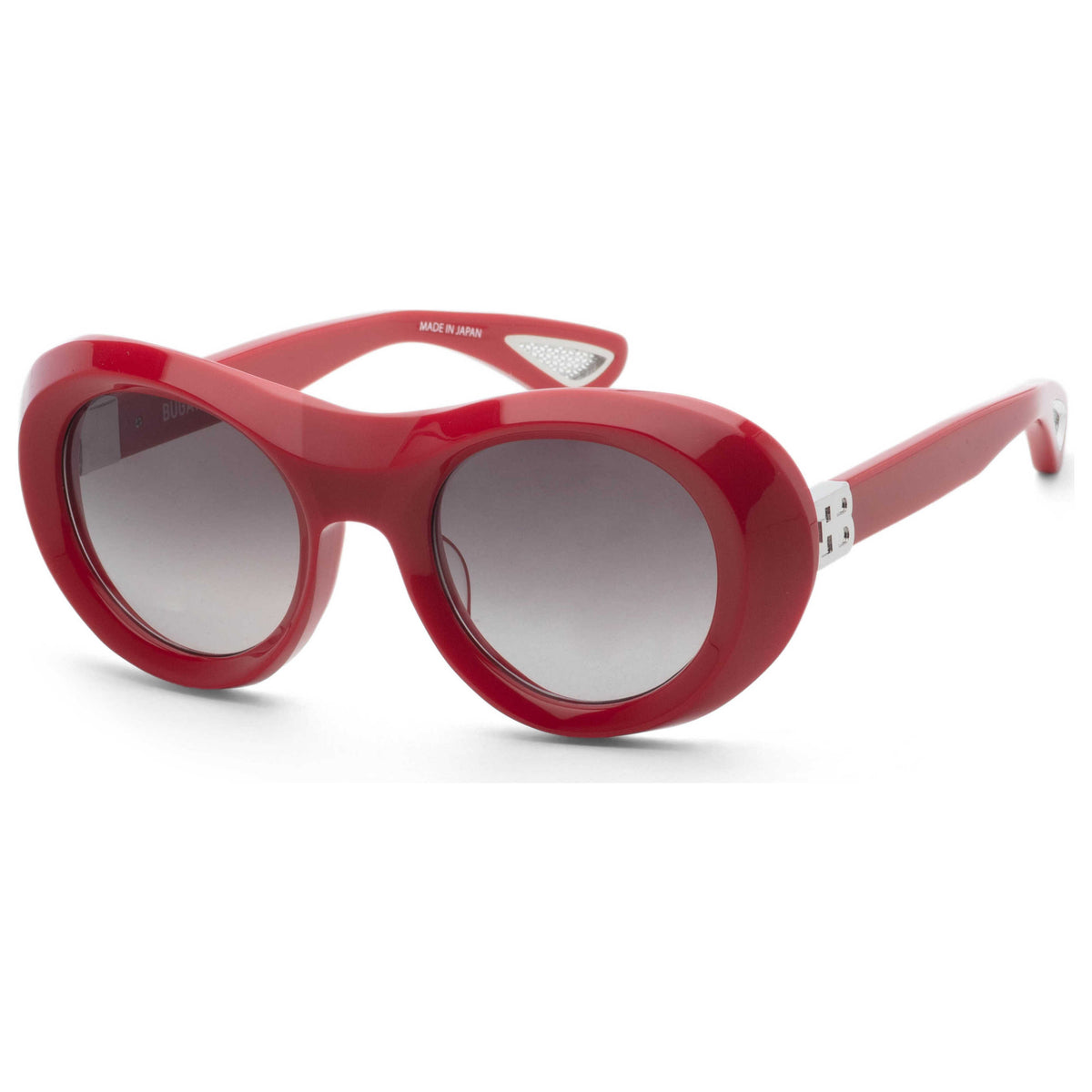 Bugatti Unisex 49mm Red Sterling Silver Sunglasses 03-RD