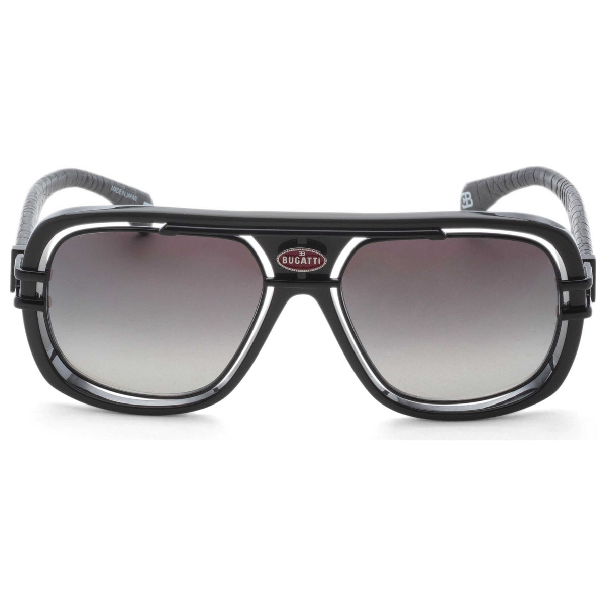 Bugatti Men's 58mm Grey Black PVD Sunglasses 07-GRY-BK