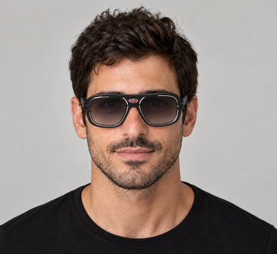 Bugatti Men's 58mm Grey Black PVD Sunglasses 07-GRY-BK