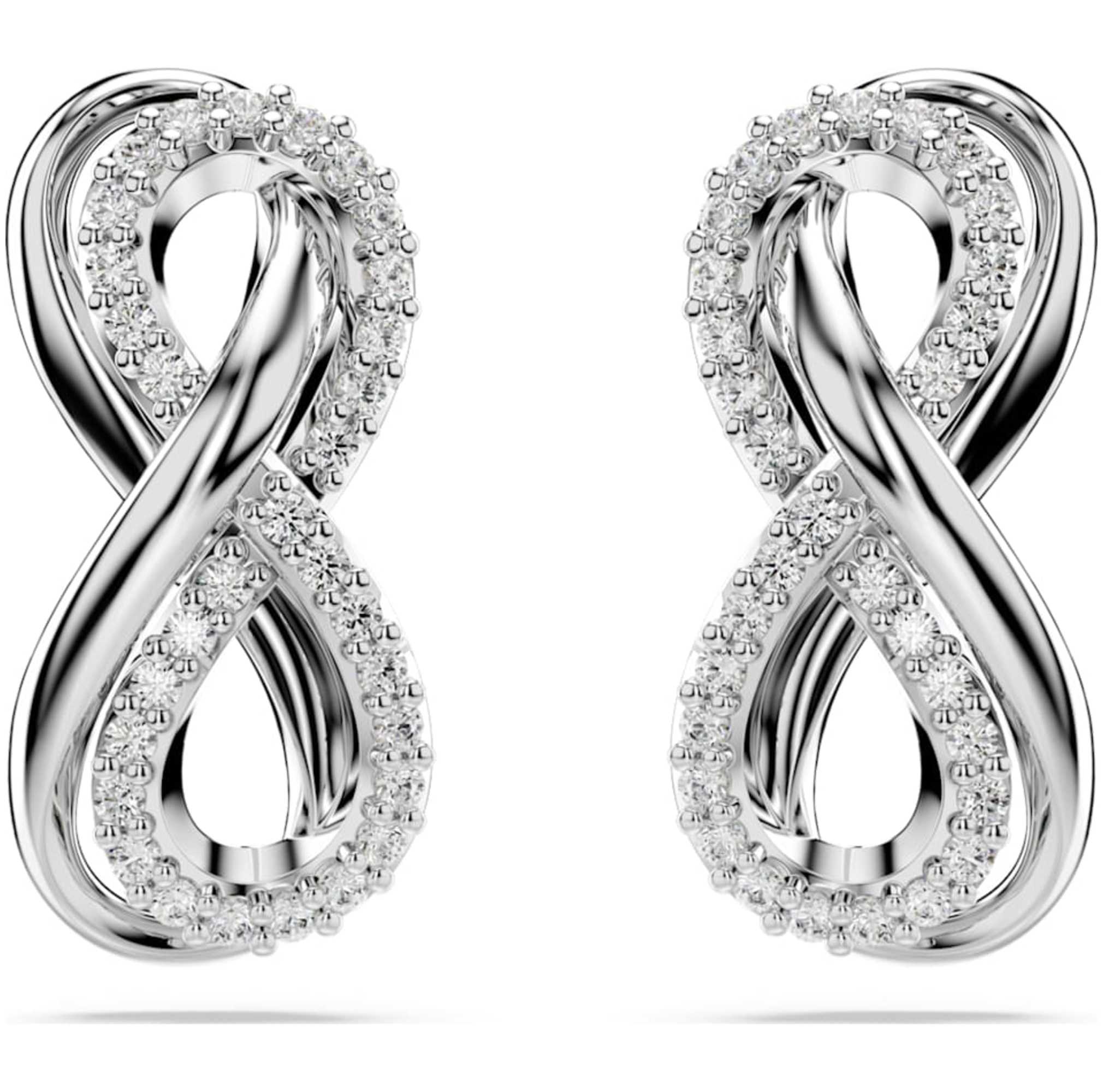 עגילים Hyperbola עם קריסטל לבן של Swarovski