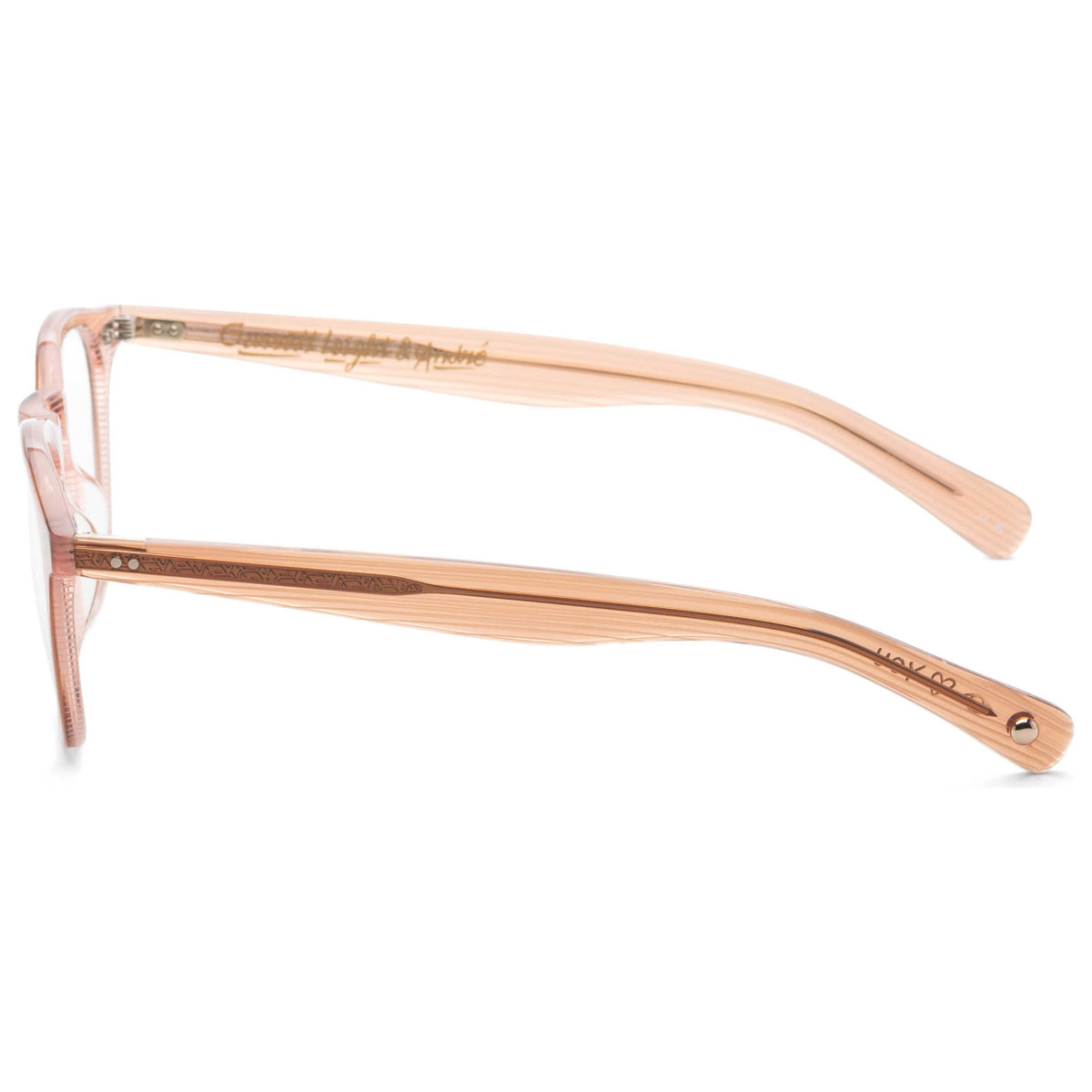 משקפי ראייה Garrett Leight דגם Glco x Saravia לנשים 46 מ״מ בצבע ורוד פסים