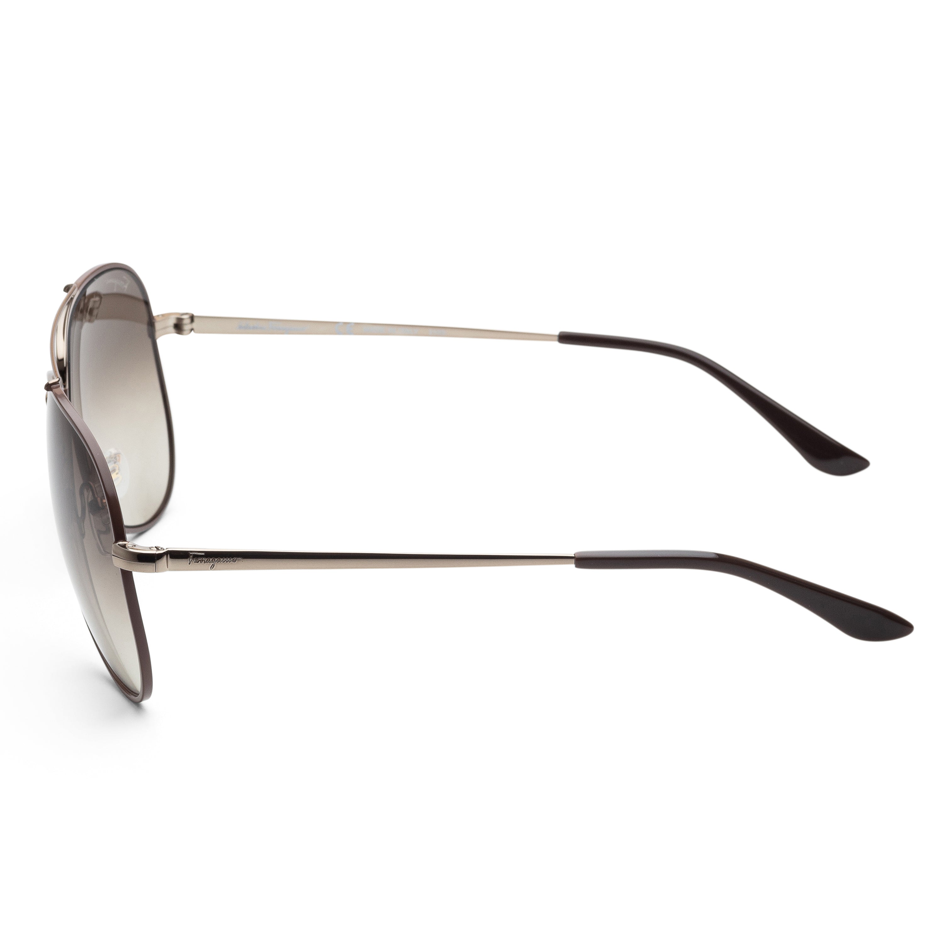 Ferragamo Women's 60mm Shiny Brown Sunglasses SF131S-211