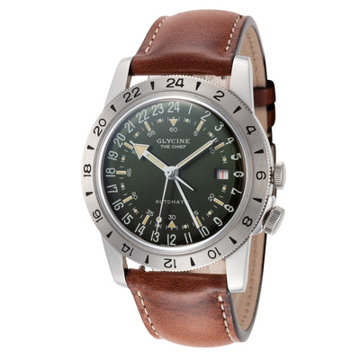 Glycine Men's Airman Vintage GMT 40mm Automatic Watch GL0305