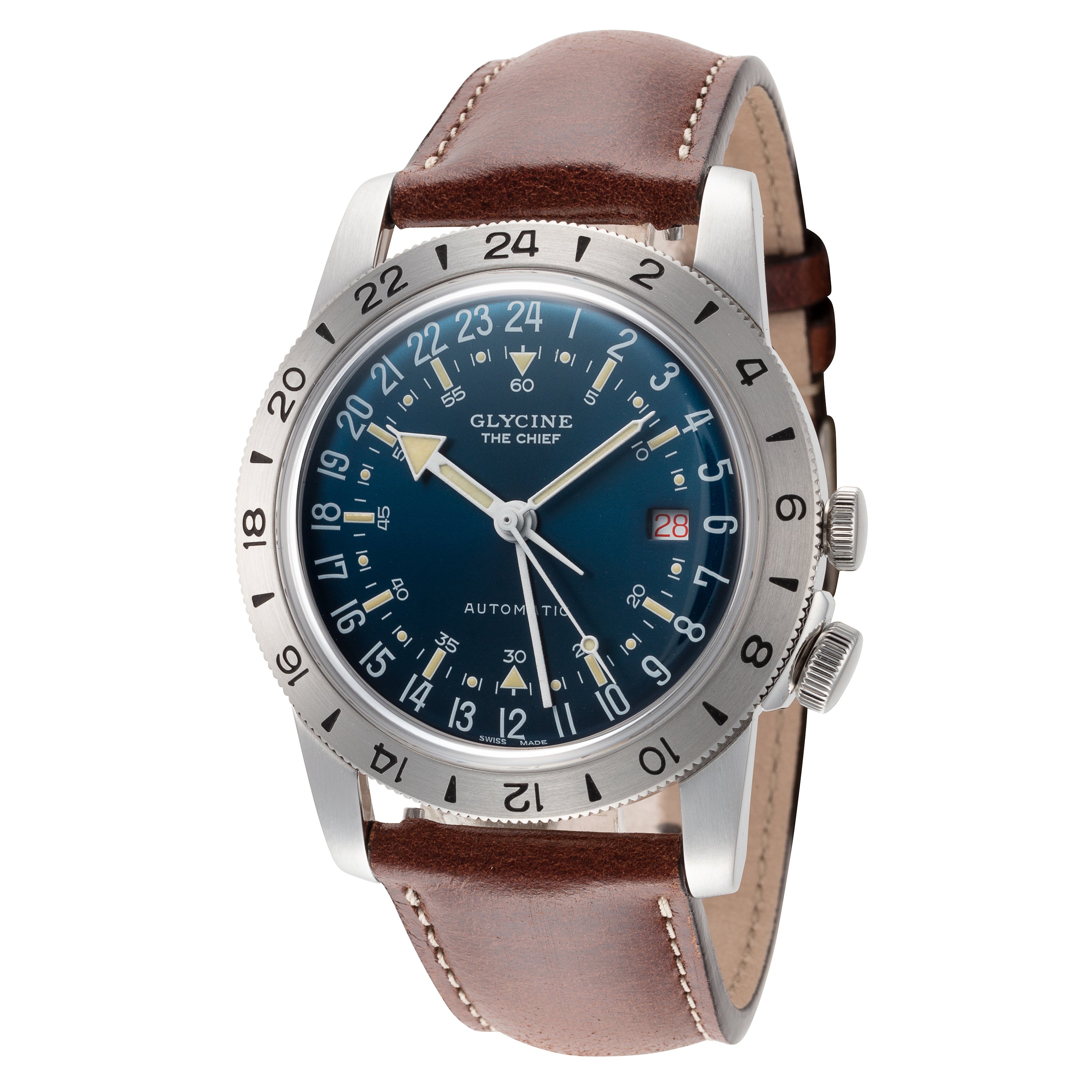 Glycine Men's Airman Vintage GMT 40mm Automatic Watch GL0306