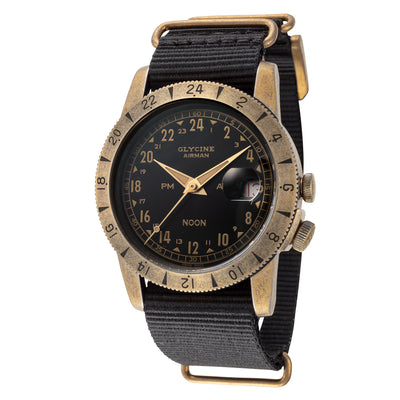 Glycine Men's Airman Vintage Noon Purist 40mm Automatic Watch GL0379