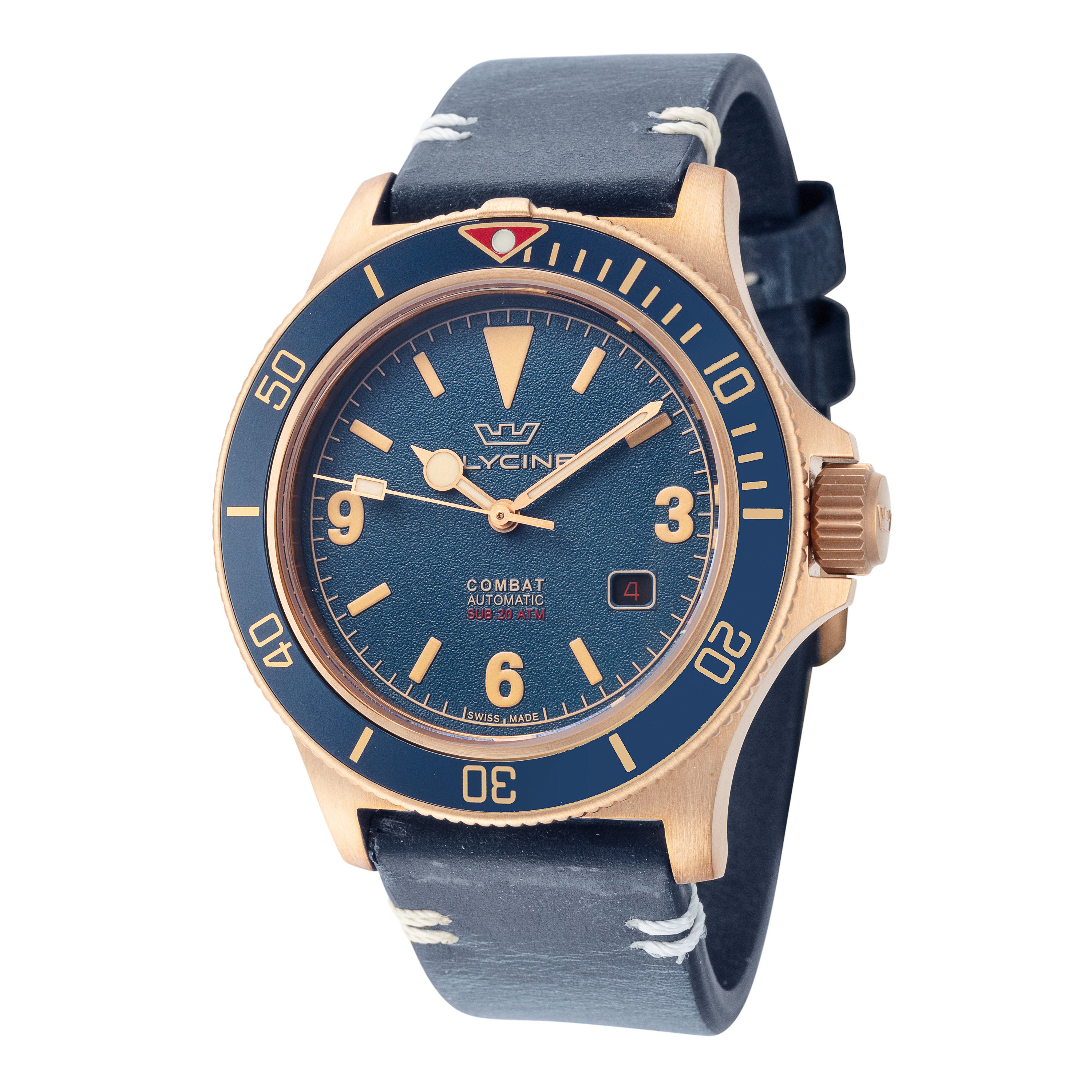 Glycine Men's Combat Sub Bronze Vintage 42mm Automatic Watch GL0421